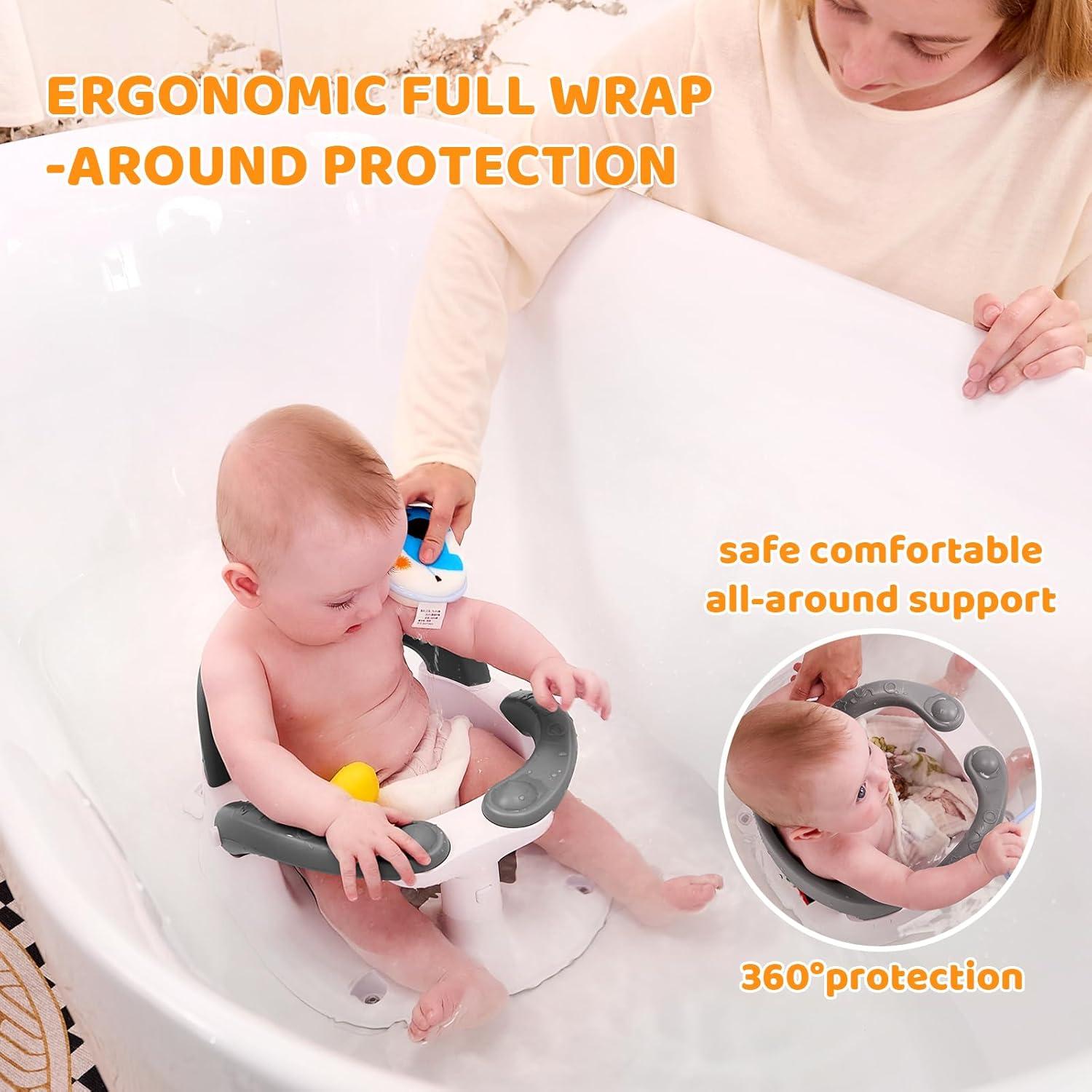 Asiento de Baño para Bebés Blanco - Con Alerta de Temperatura