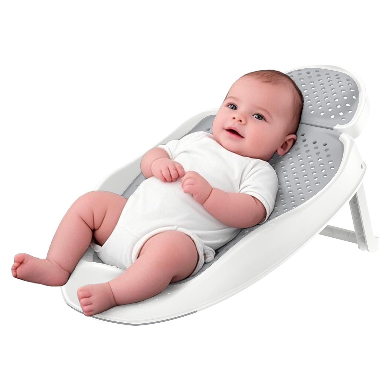 Soporte para bañera de bebé GloTika ergonómico gris 0-6 meses