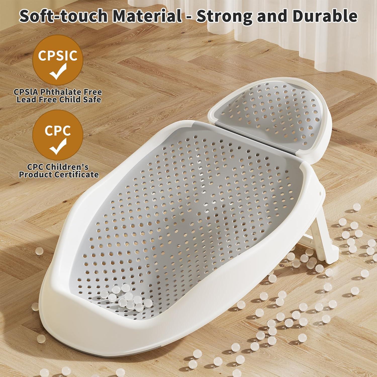 Soporte para bañera de bebé GloTika ergonómico gris 0-6 meses