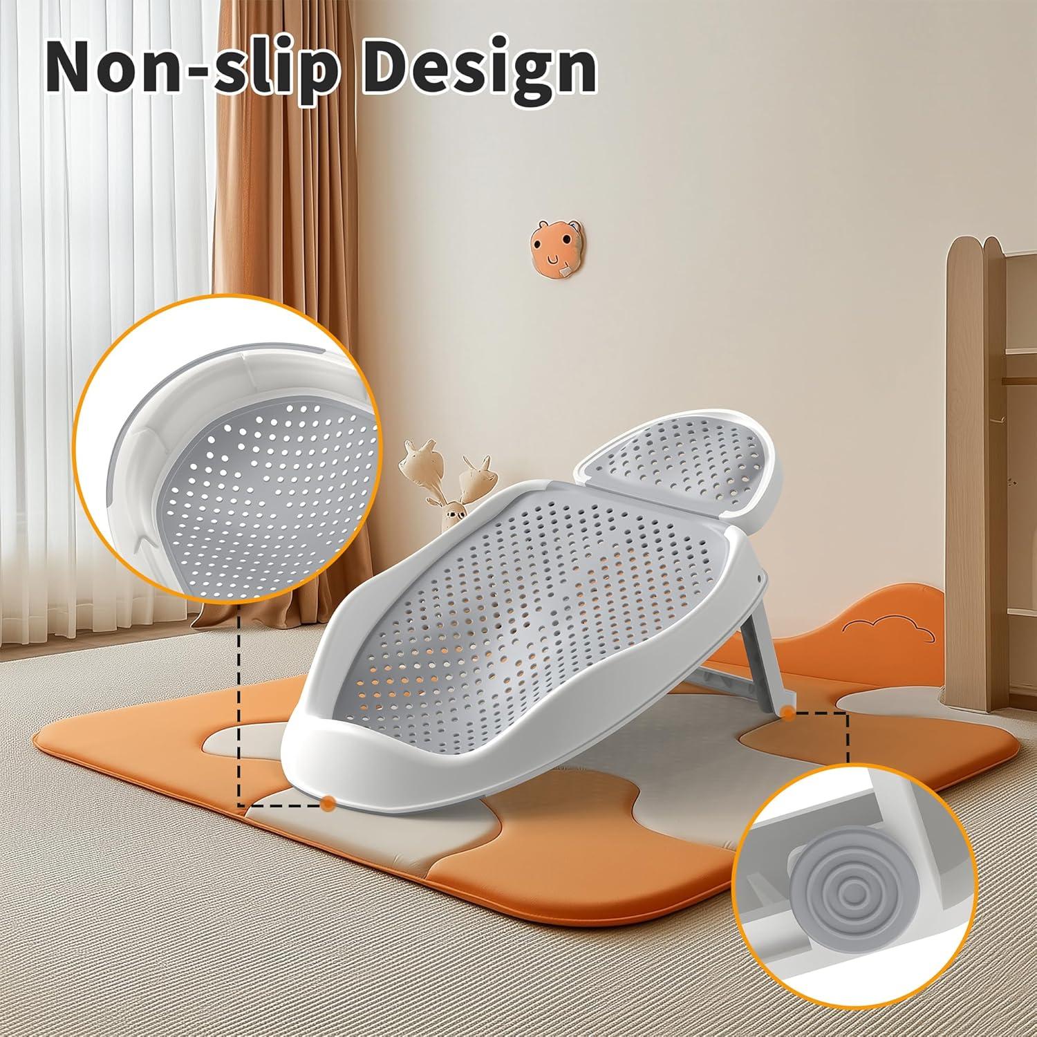 Soporte para bañera de bebé GloTika ergonómico gris 0-6 meses