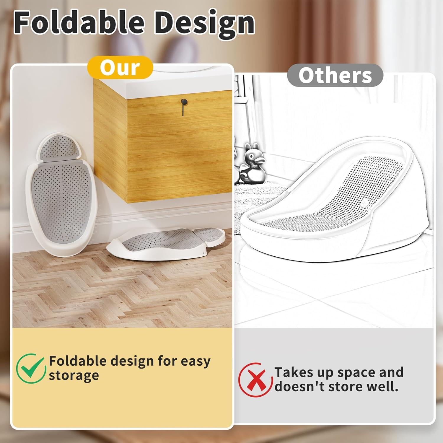 Soporte para bañera de bebé GloTika ergonómico gris 0-6 meses