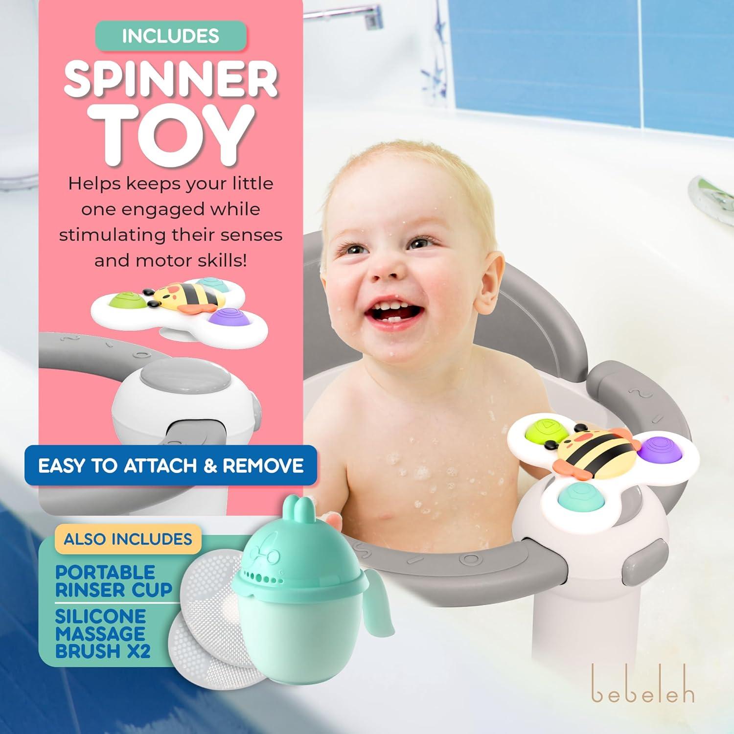 Asiento de Baño para Bebés Bebeleh USA - Gris, 6 meses+