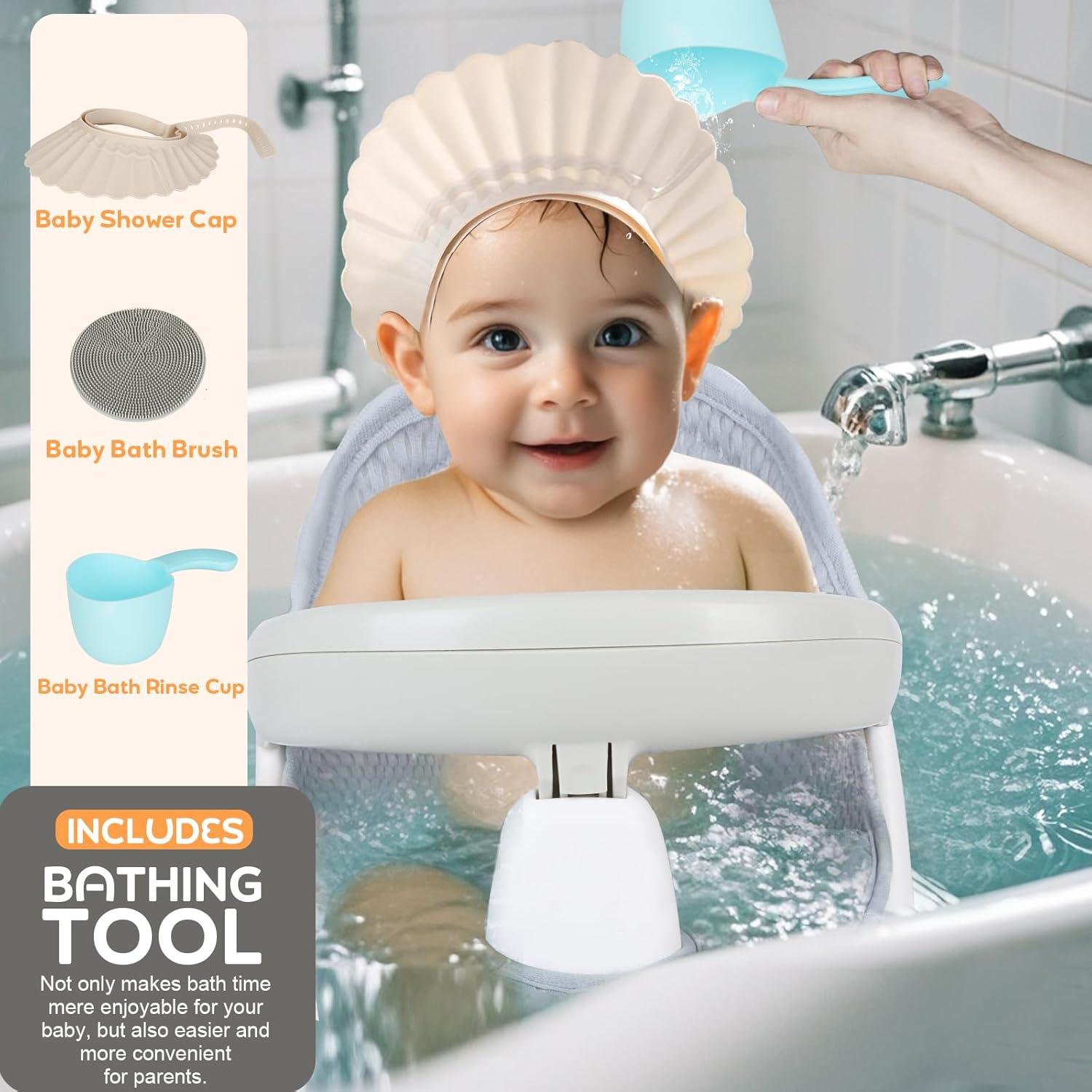 Asiento de Baño Giratorio 360° para Bebés - Blanco