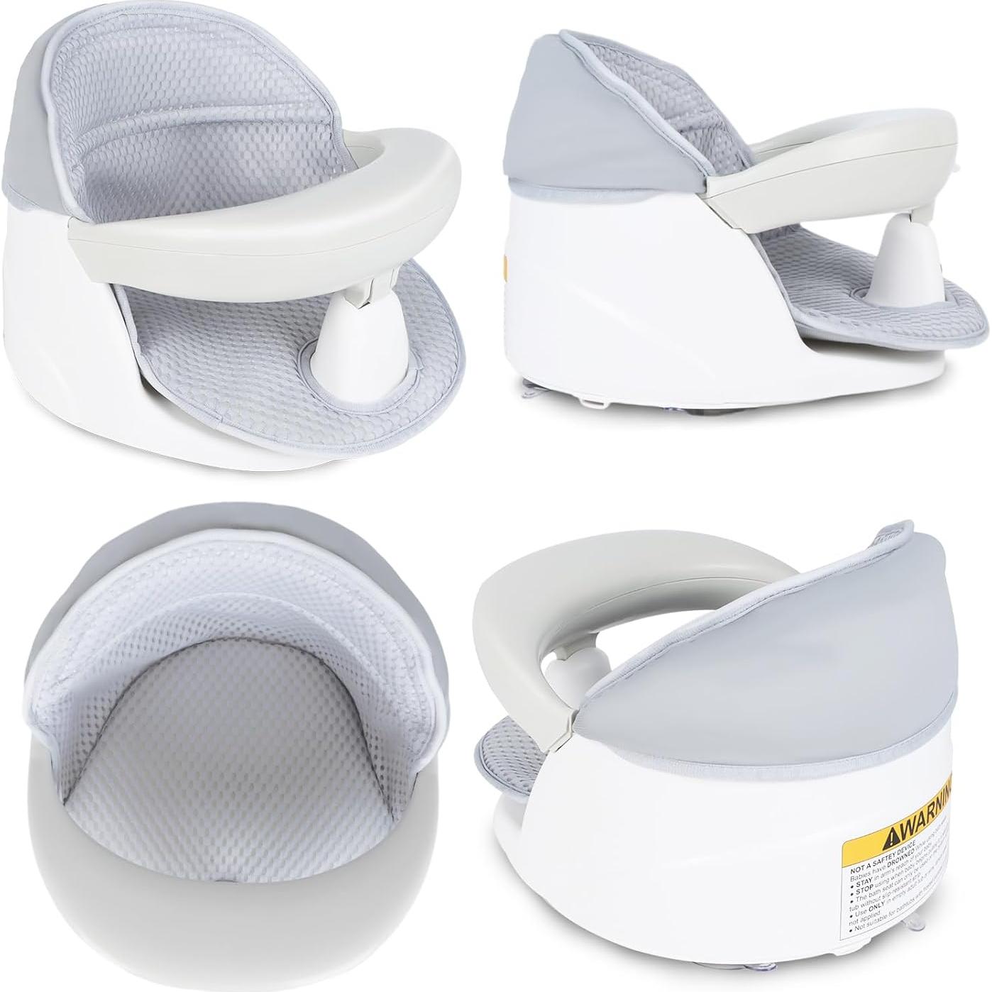 Asiento de Baño Giratorio 360° para Bebés - Blanco