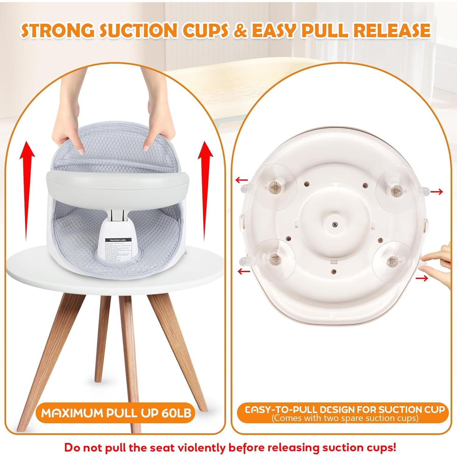 Asiento de Baño Giratorio 360° para Bebés - Blanco