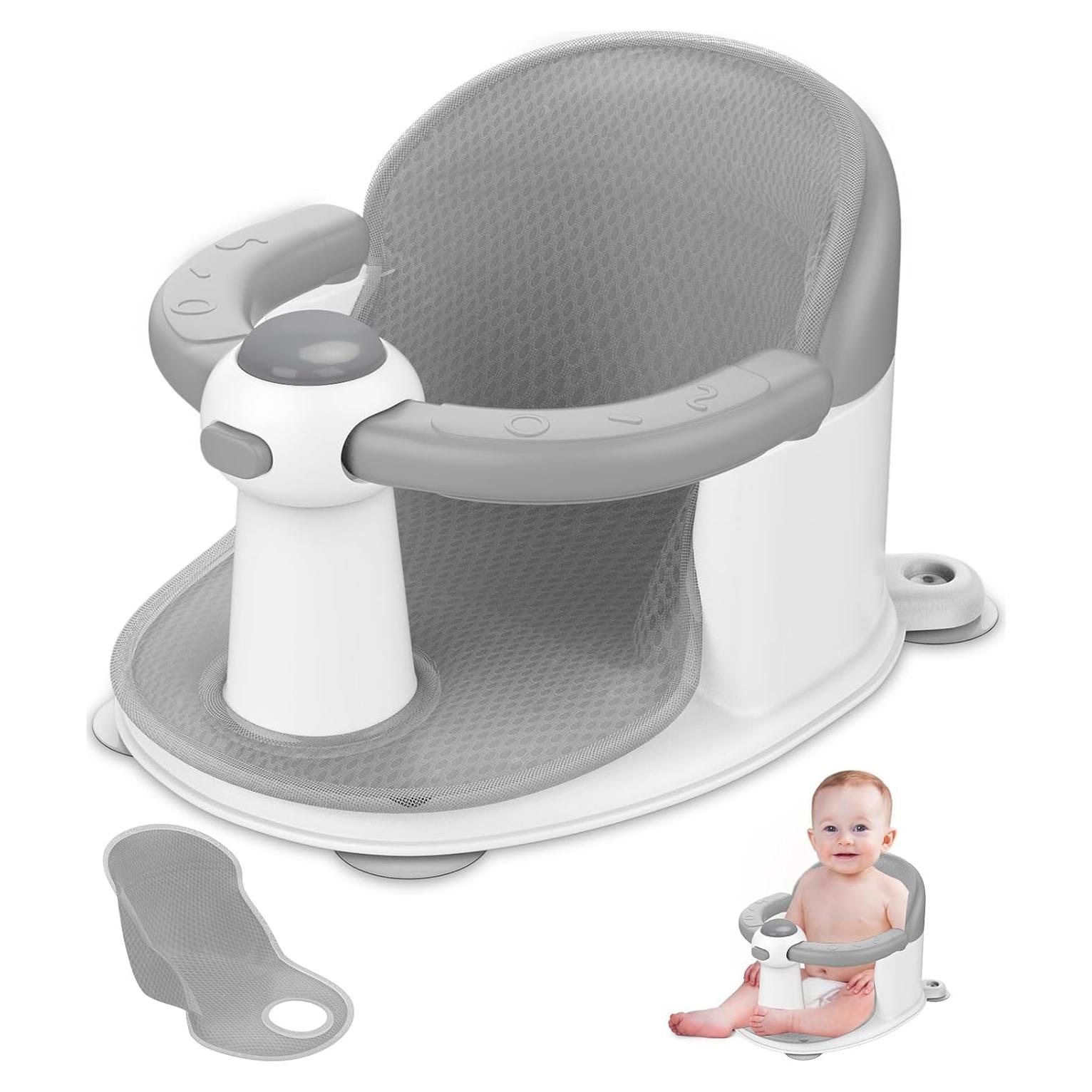 Asiento de baño para bebés TOSGN antideslizante gris 9kg