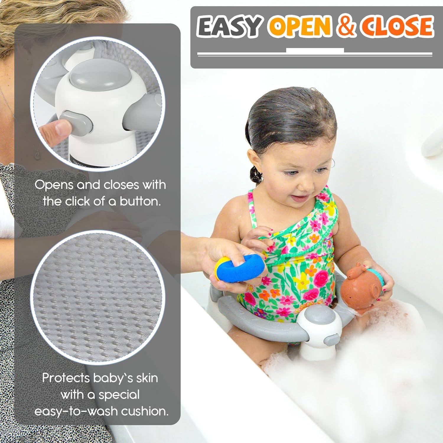 Asiento de baño para bebés TOSGN antideslizante gris 9kg