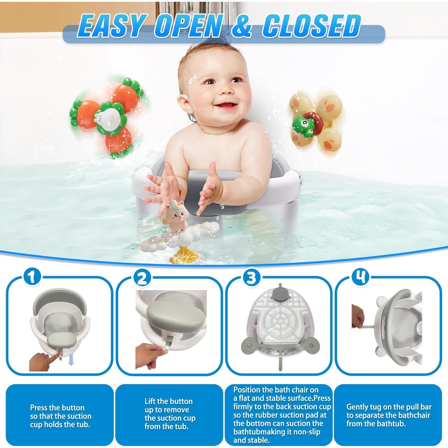Asiento de Baño Antideslizante para Bebés Mostop con Juguetes