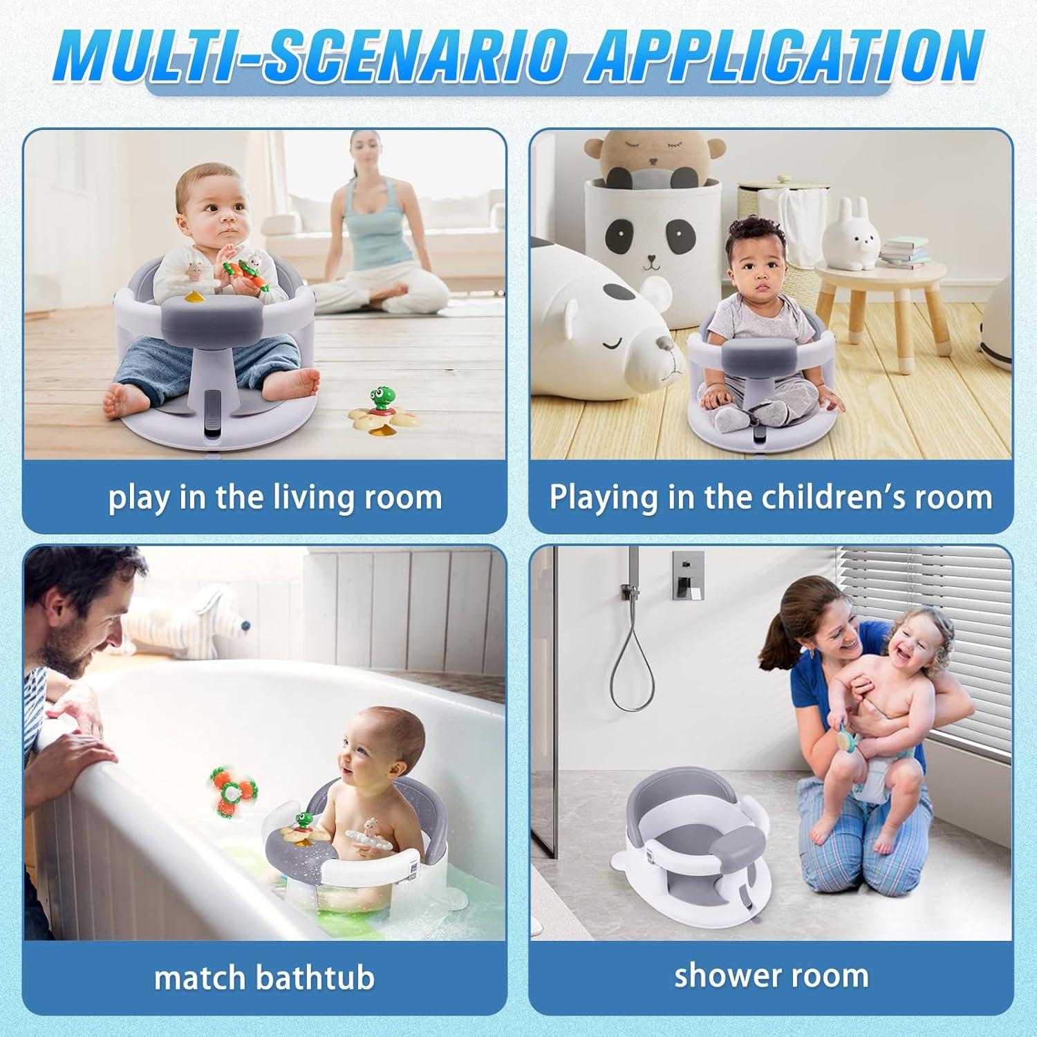 Asiento de Baño Antideslizante para Bebés Mostop con Juguetes