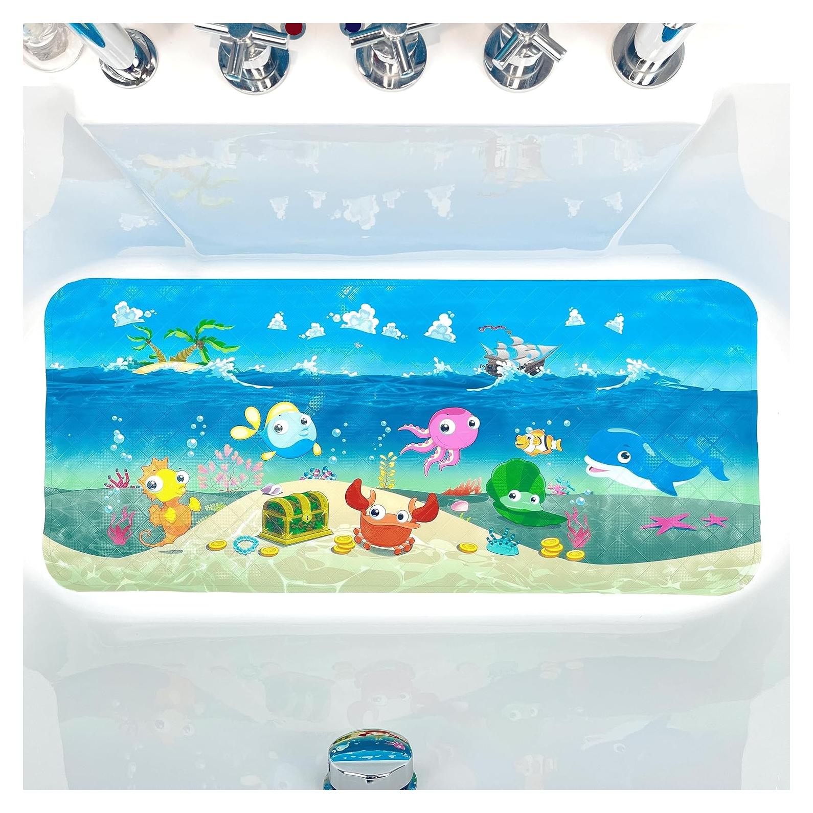 Alfombrilla Antideslizante para Bañera AZONEIN 88.9x38.9 cm Océano