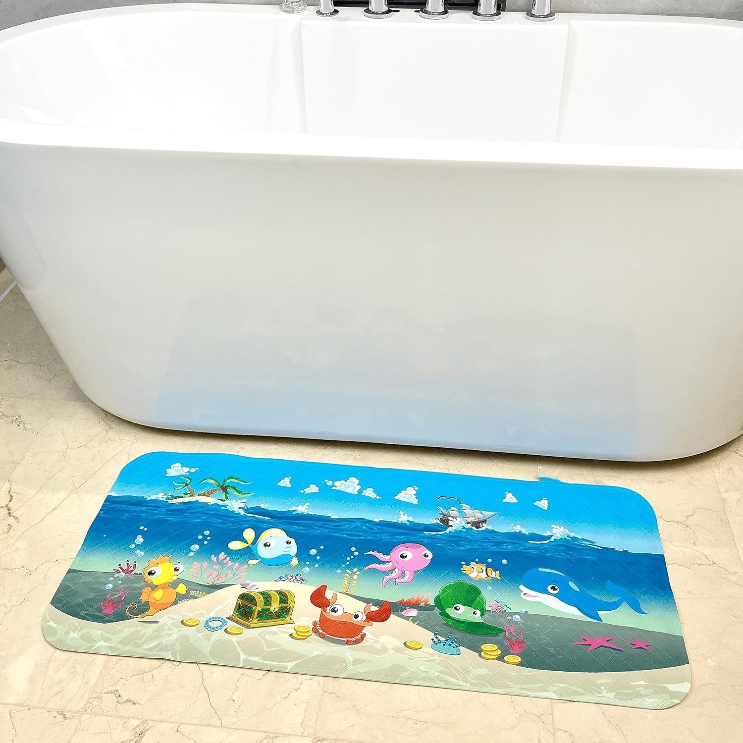 Alfombrilla Antideslizante para Bañera AZONEIN 88.9x38.9 cm Océano