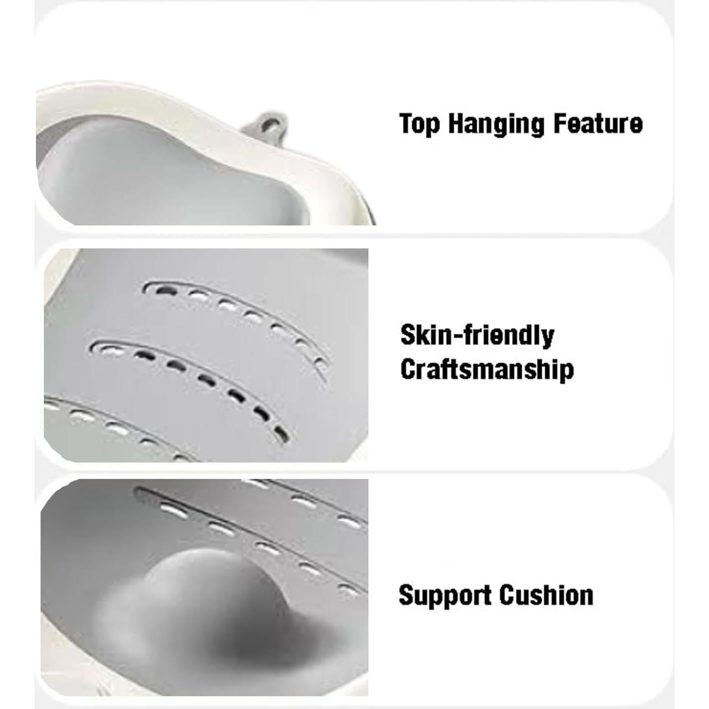 Soporte de Baño PandaEar Plegable para Bebés 0-6 Meses Gris