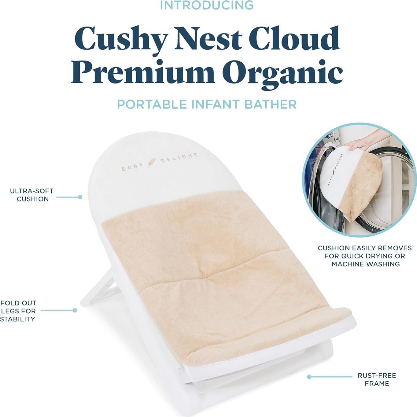 Asiento de Baño para Bebés Nube Premium Orgánico 100% Algodón