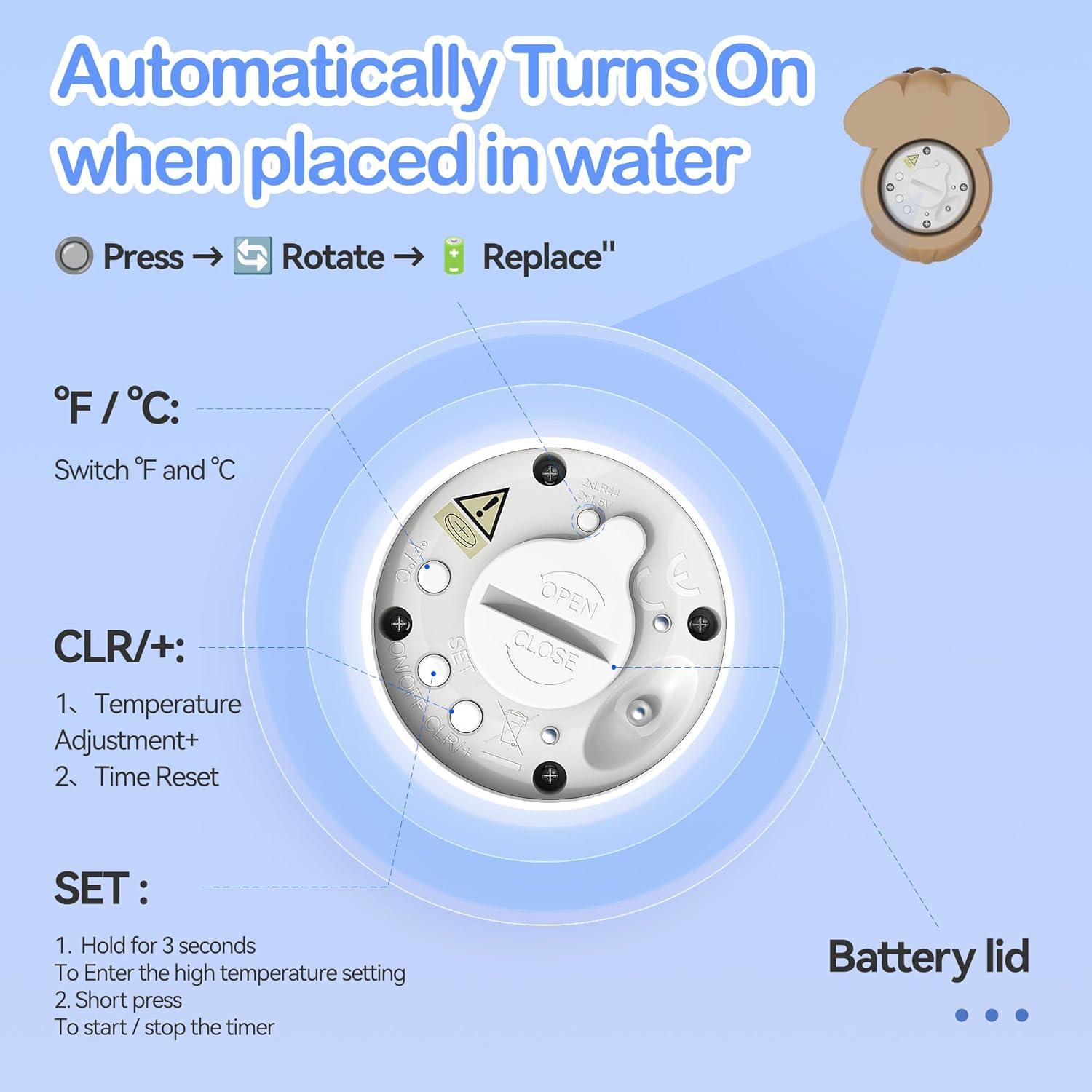 Termómetro de baño Doli Yearning para bebés LCD digital