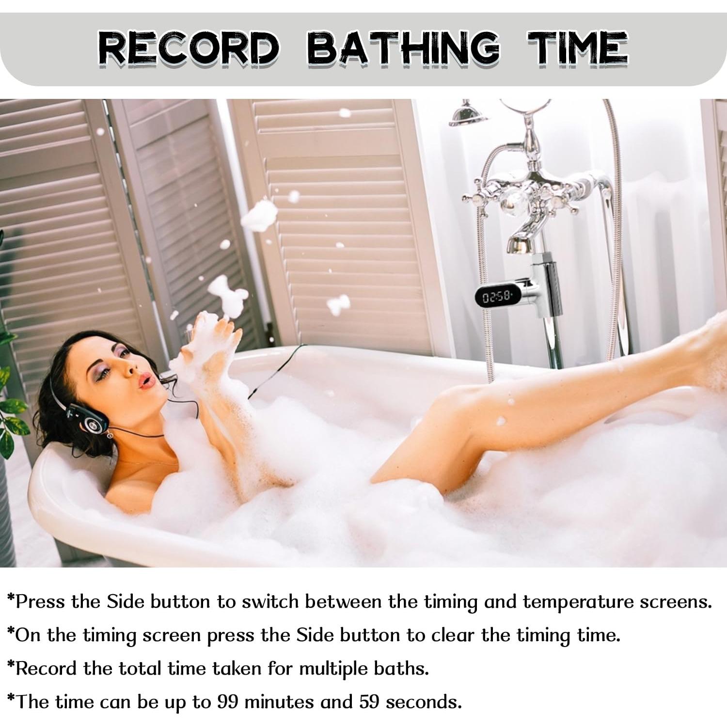 Termómetro Digital de Ducha Haomeiduo con Pantalla LED 360°