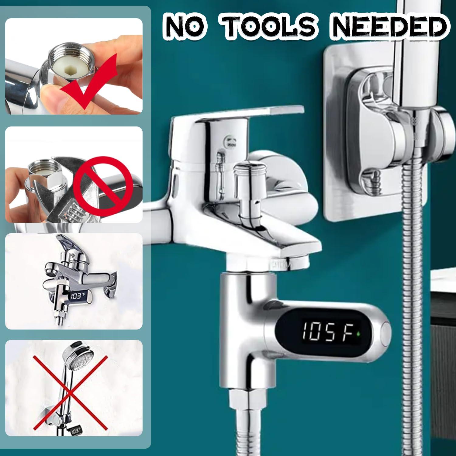 Termómetro Digital de Ducha Haomeiduo con Pantalla LED 360°