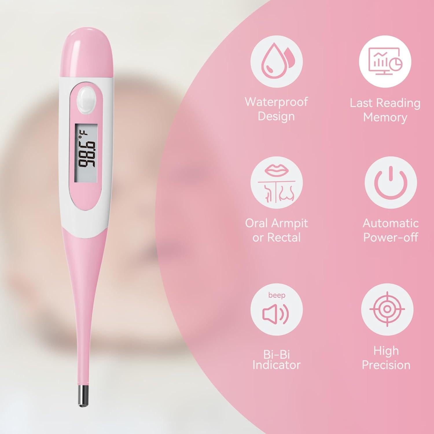 Termómetro Digital Clínico Berrcom DT008 con Punta Flexible