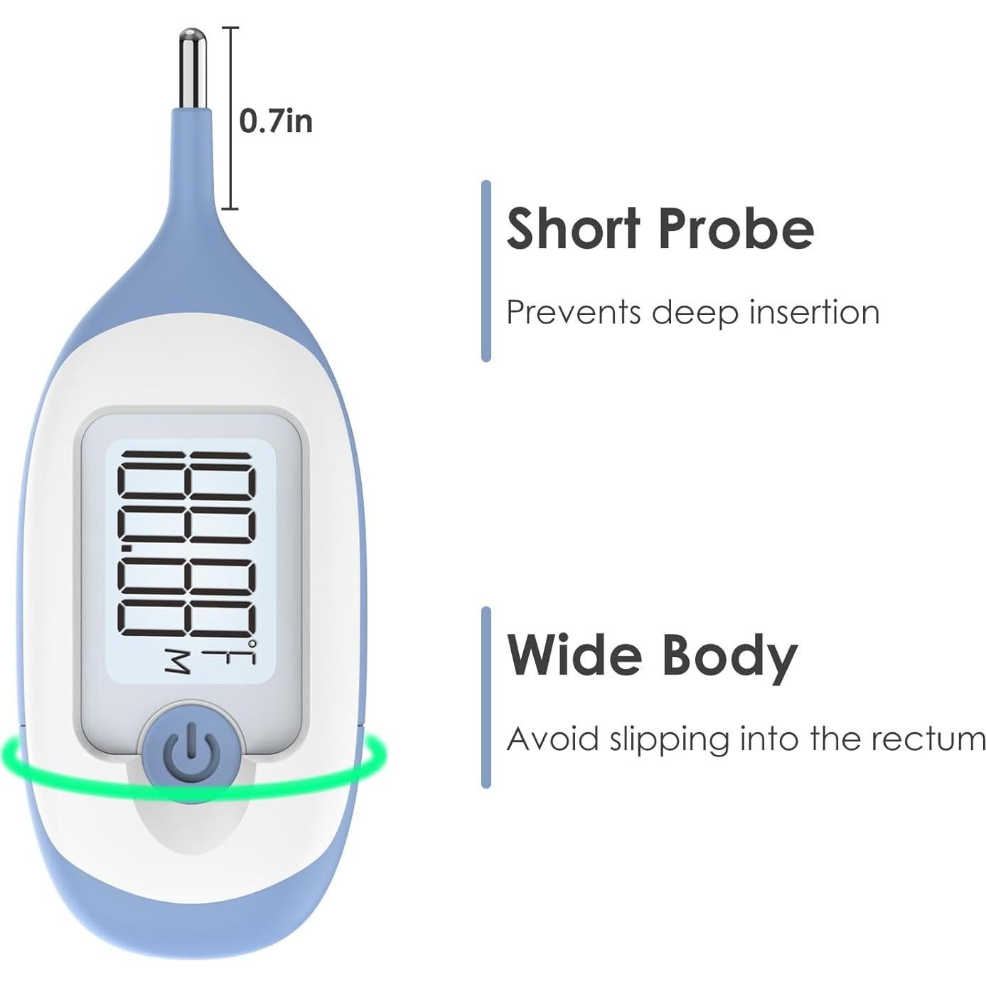 Termómetro Rectal Digital ONETWOTHREE para Bebé con 30 Fundas
