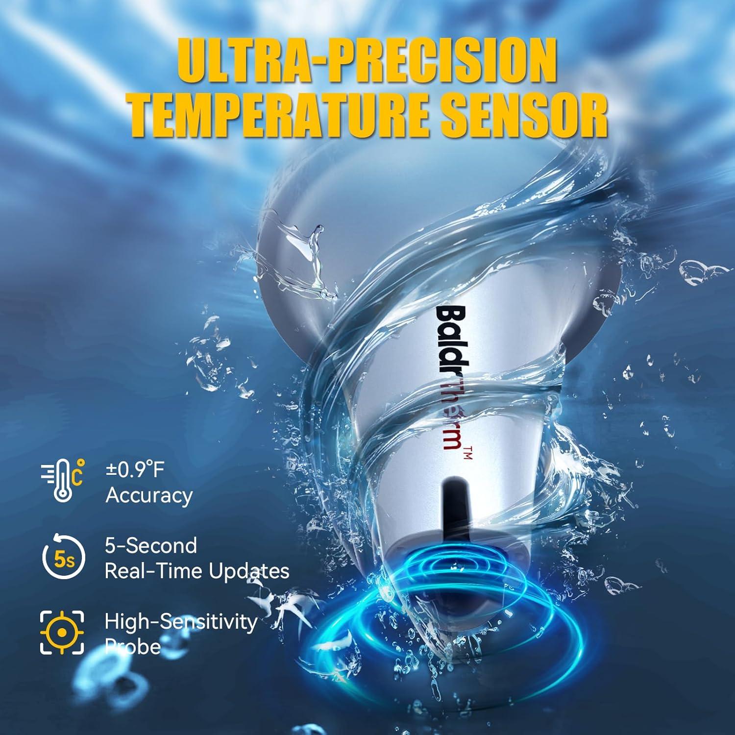 Termómetro de piscina digital BaldrTherm IPX7 310g