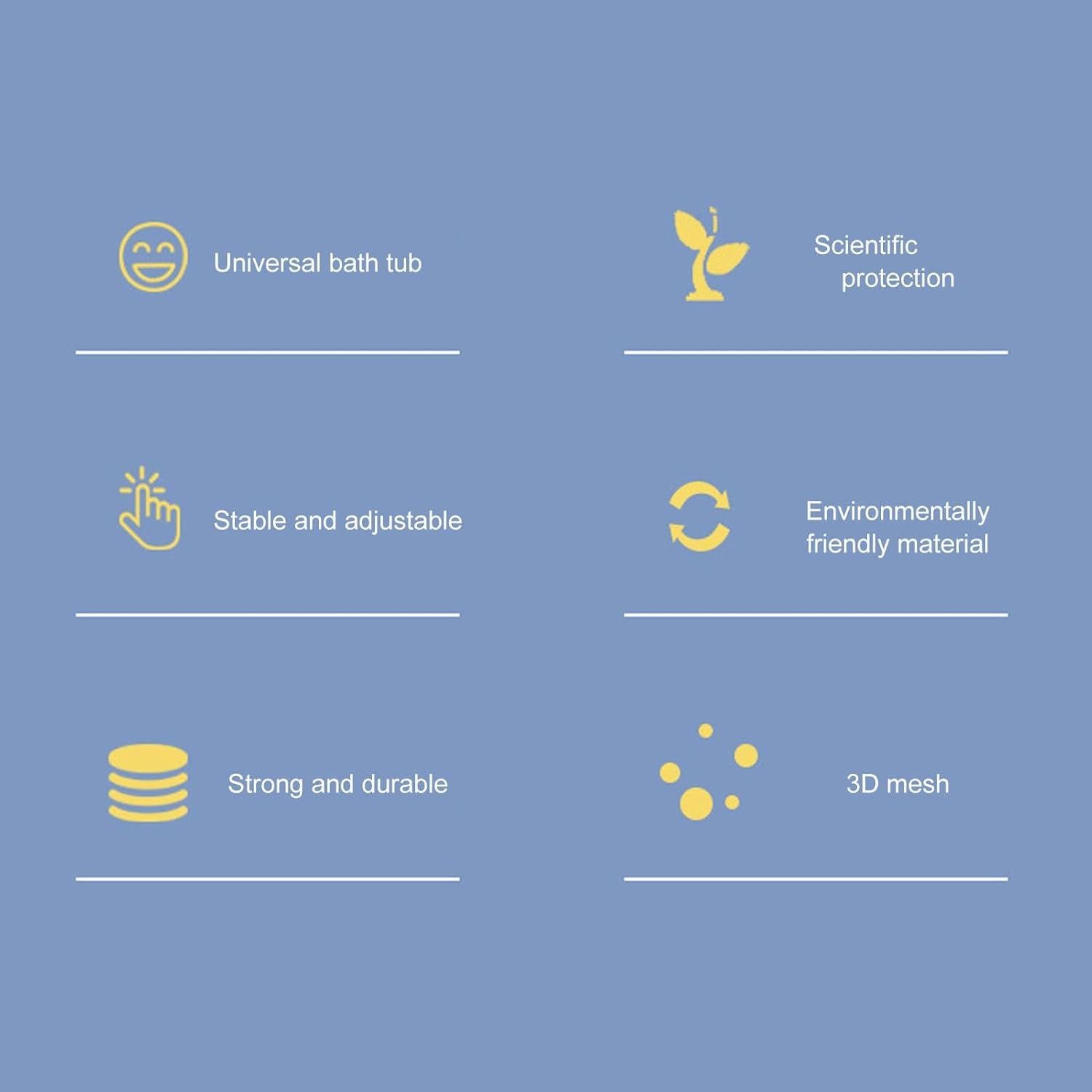 Hamaca de Baño para Bebés Ajustable Garosa con Esponja Suave