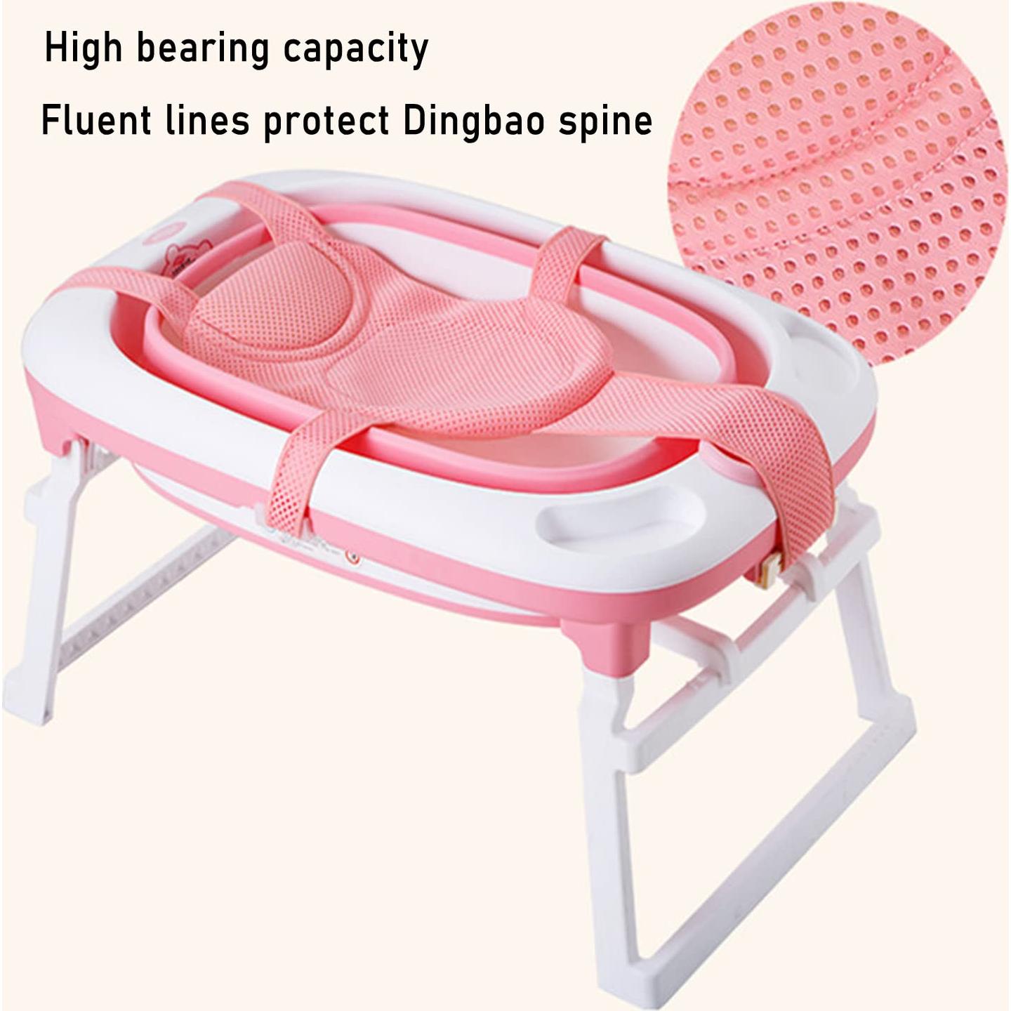 Almohadilla de Baño para Bebé WFIST Rosa Ajustable 0-18 Meses