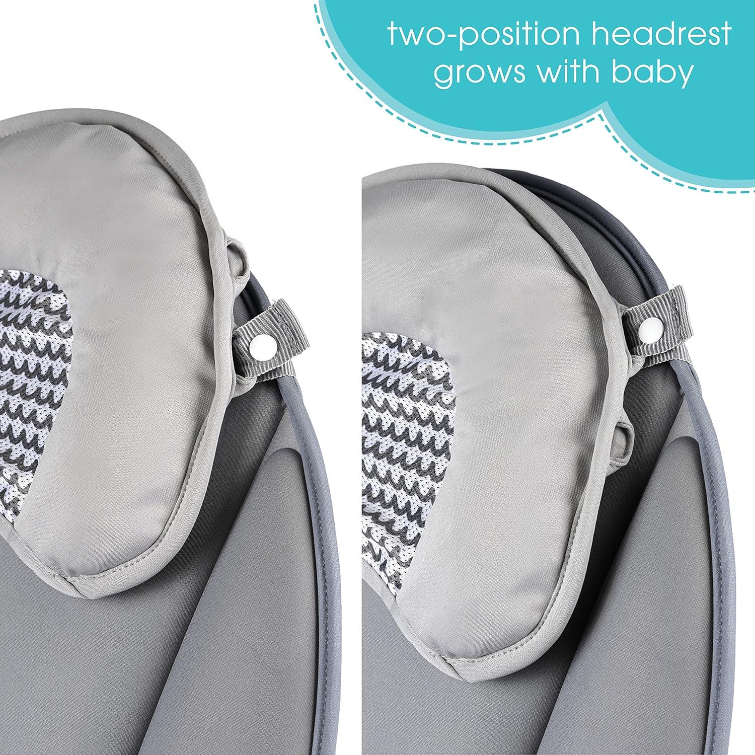 Soporte Acogedor para Baño de Bebés Verano Gris - Espuma Ajustable