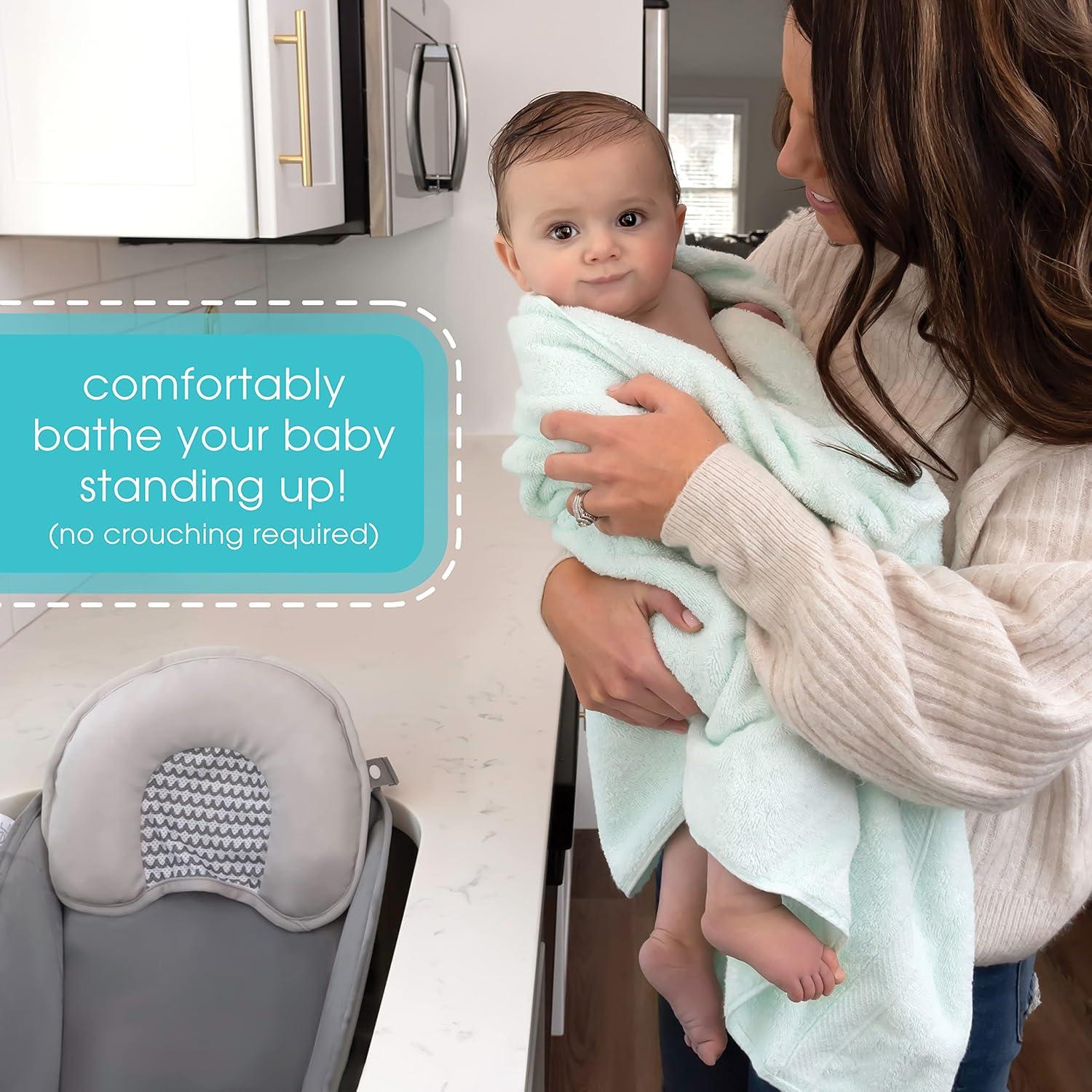 Soporte Acogedor para Baño de Bebés Verano Gris - Espuma Ajustable