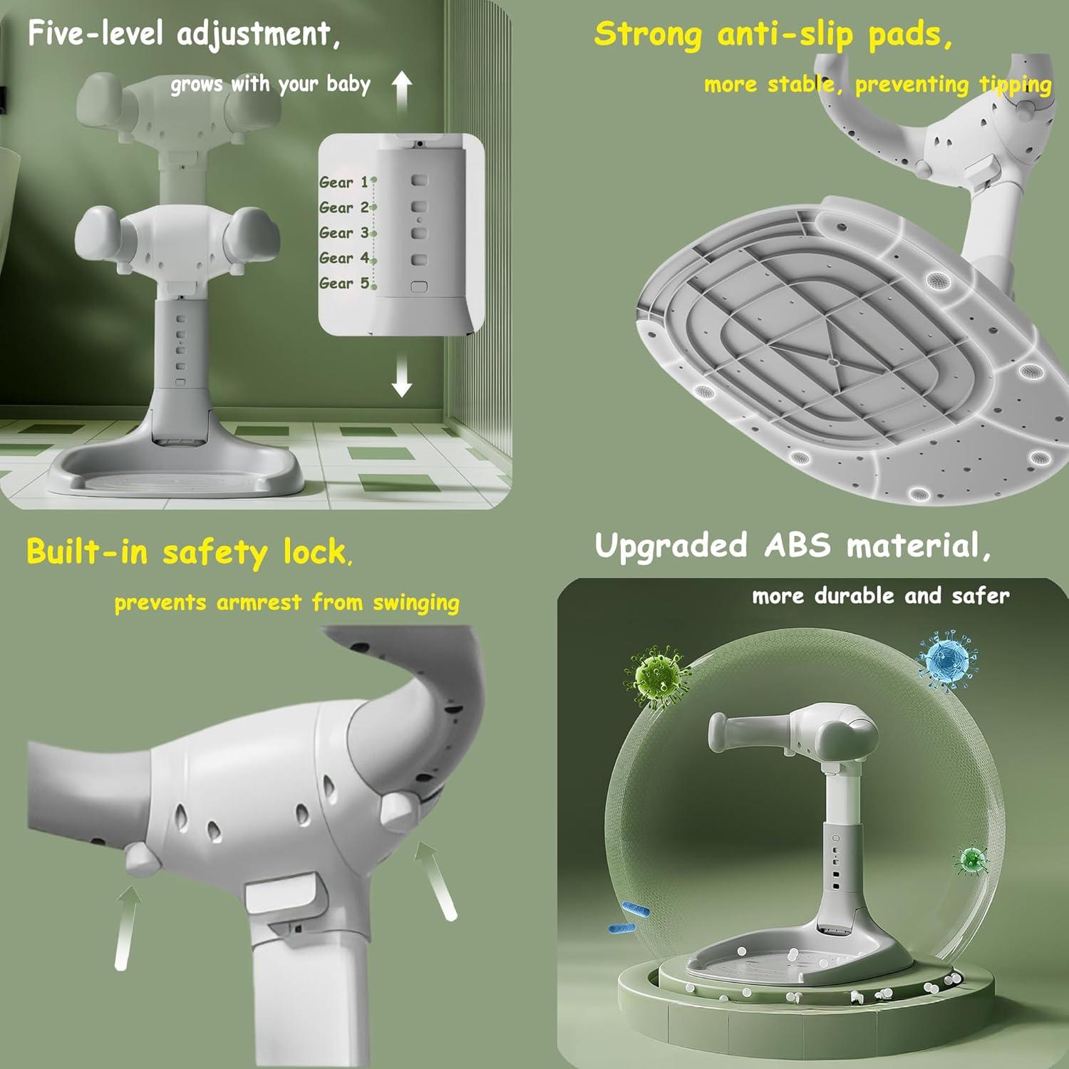 Asiento de Baño Plegable para Bebés 6+ Meses - Marrón
