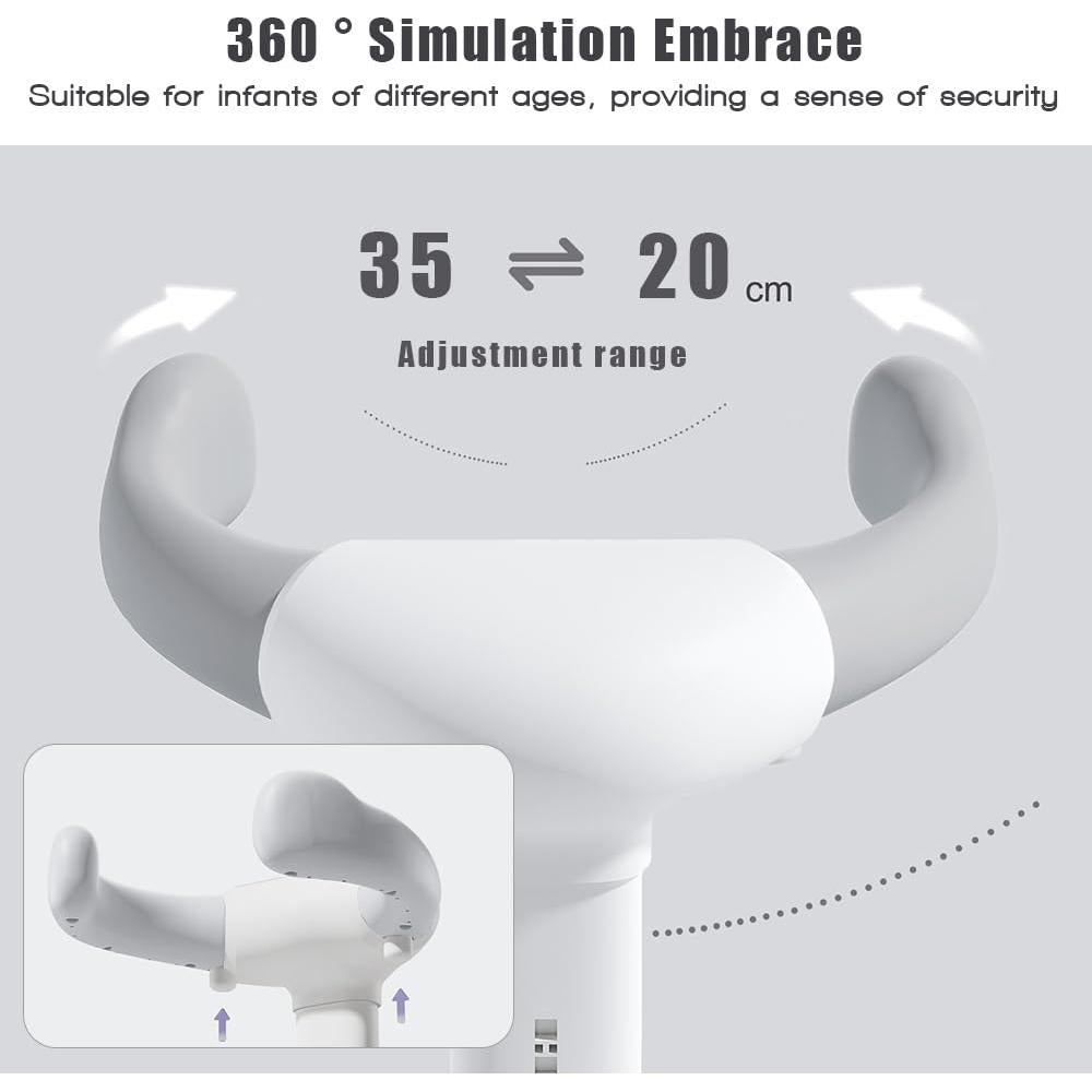 Soporte para Ducha de Bebé Gris 2025 Ajustable Antideslizante