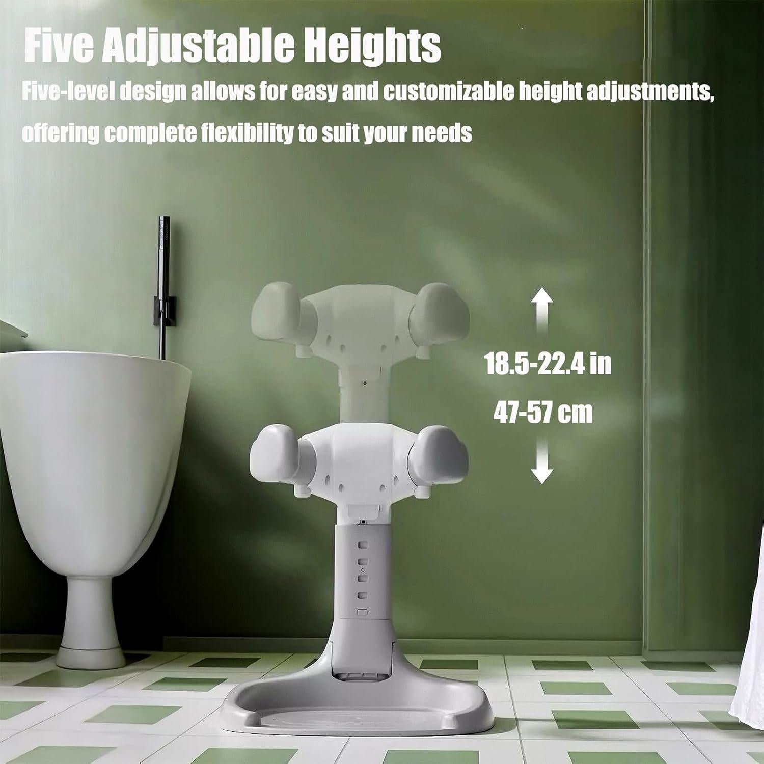 Soporte de Ducha para Bebés PandaEar Ajustable Antideslizante