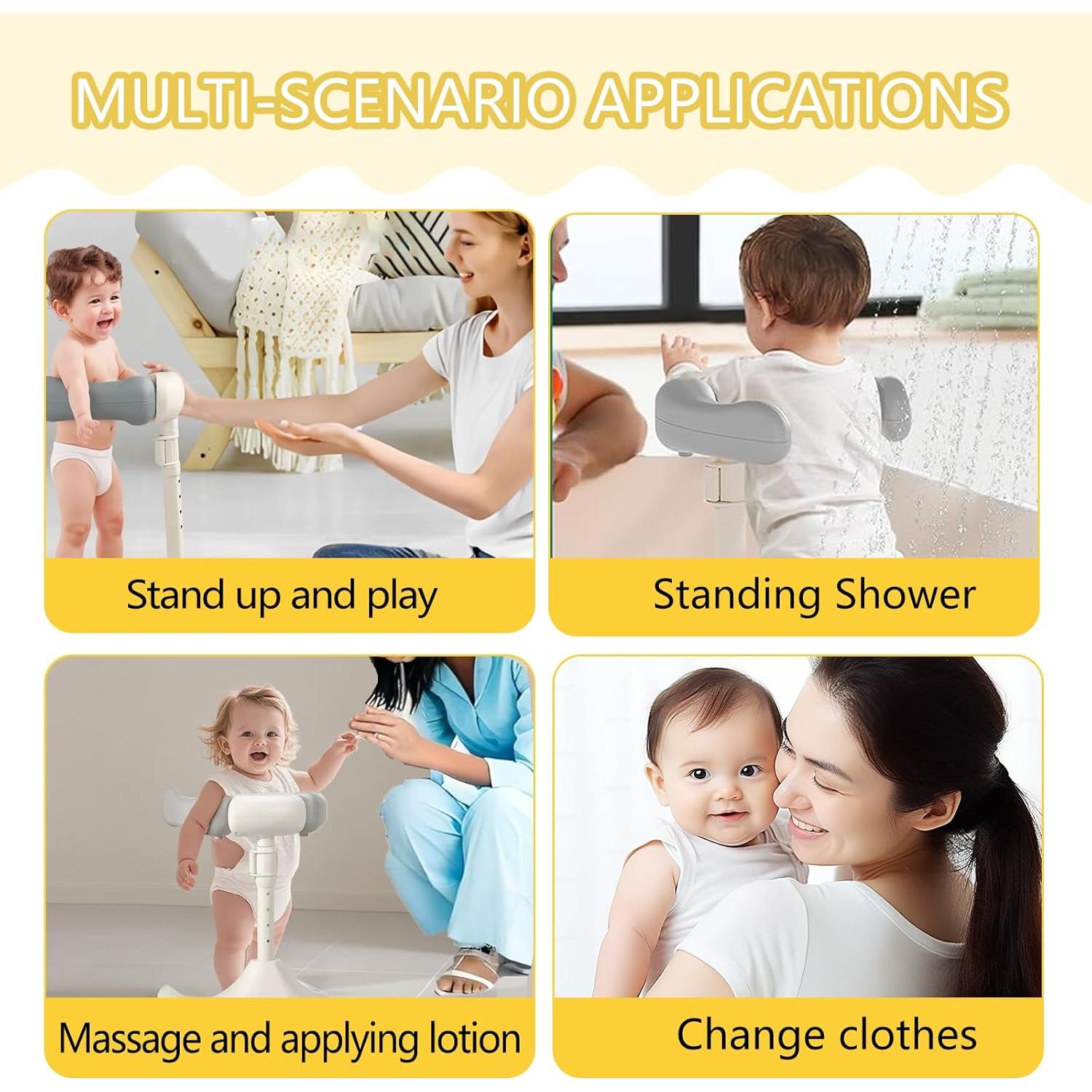 Soporte de Baño Ajustable para Bebés 6-60 Meses con Respaldo