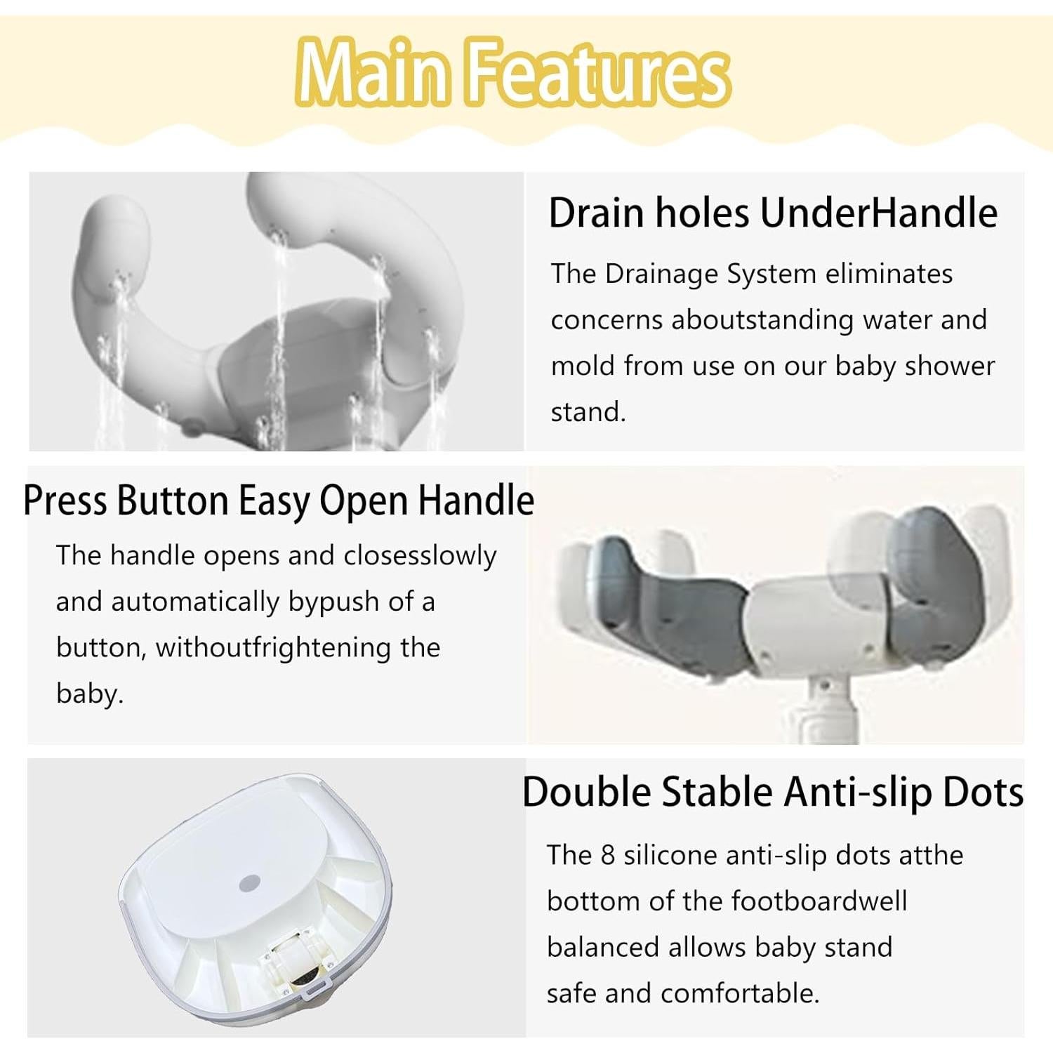 Soporte de Baño Ajustable para Bebés 6-60 Meses con Respaldo