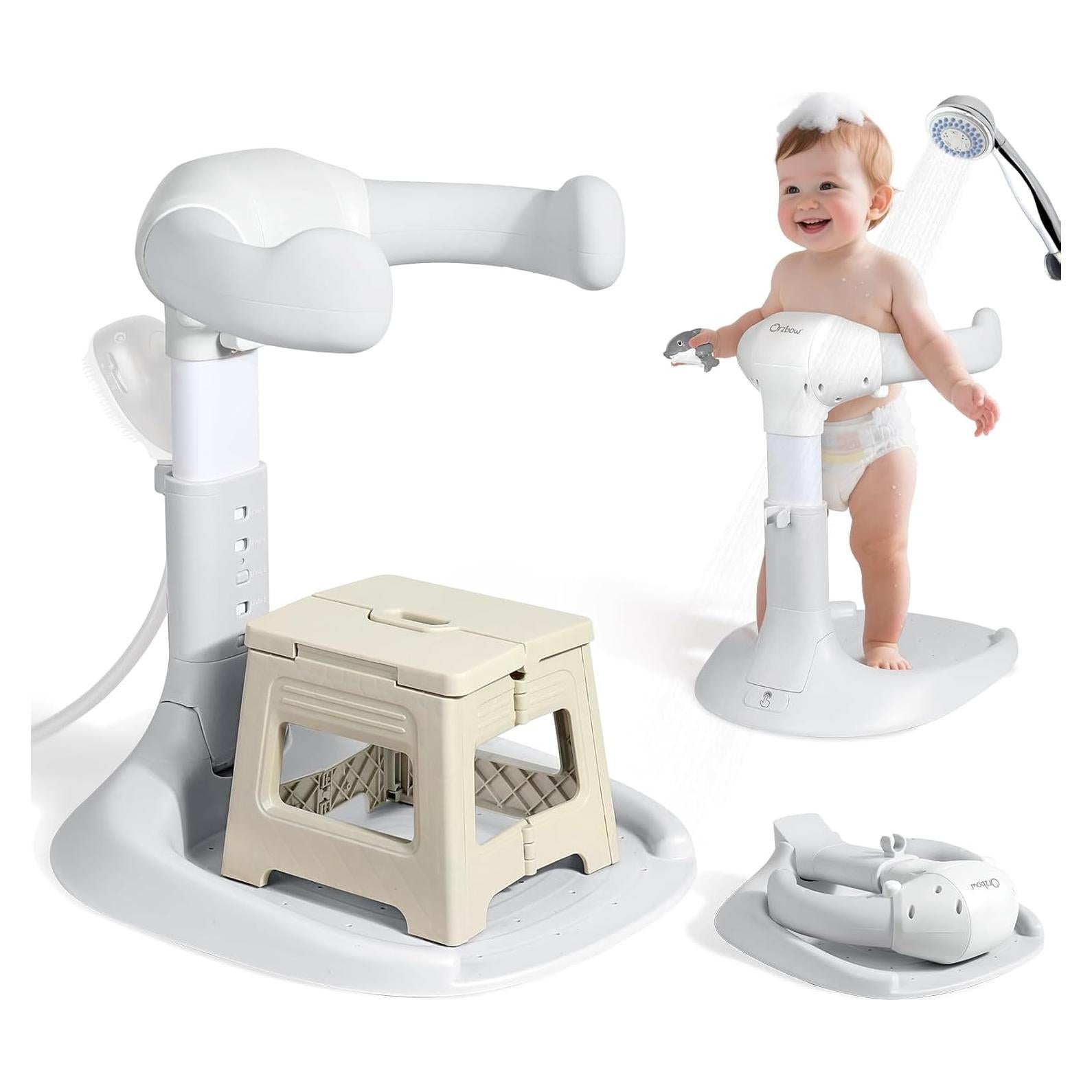 Soporte de Ducha Plegable para Bebé Orzbow - Ajustable 47-57 cm