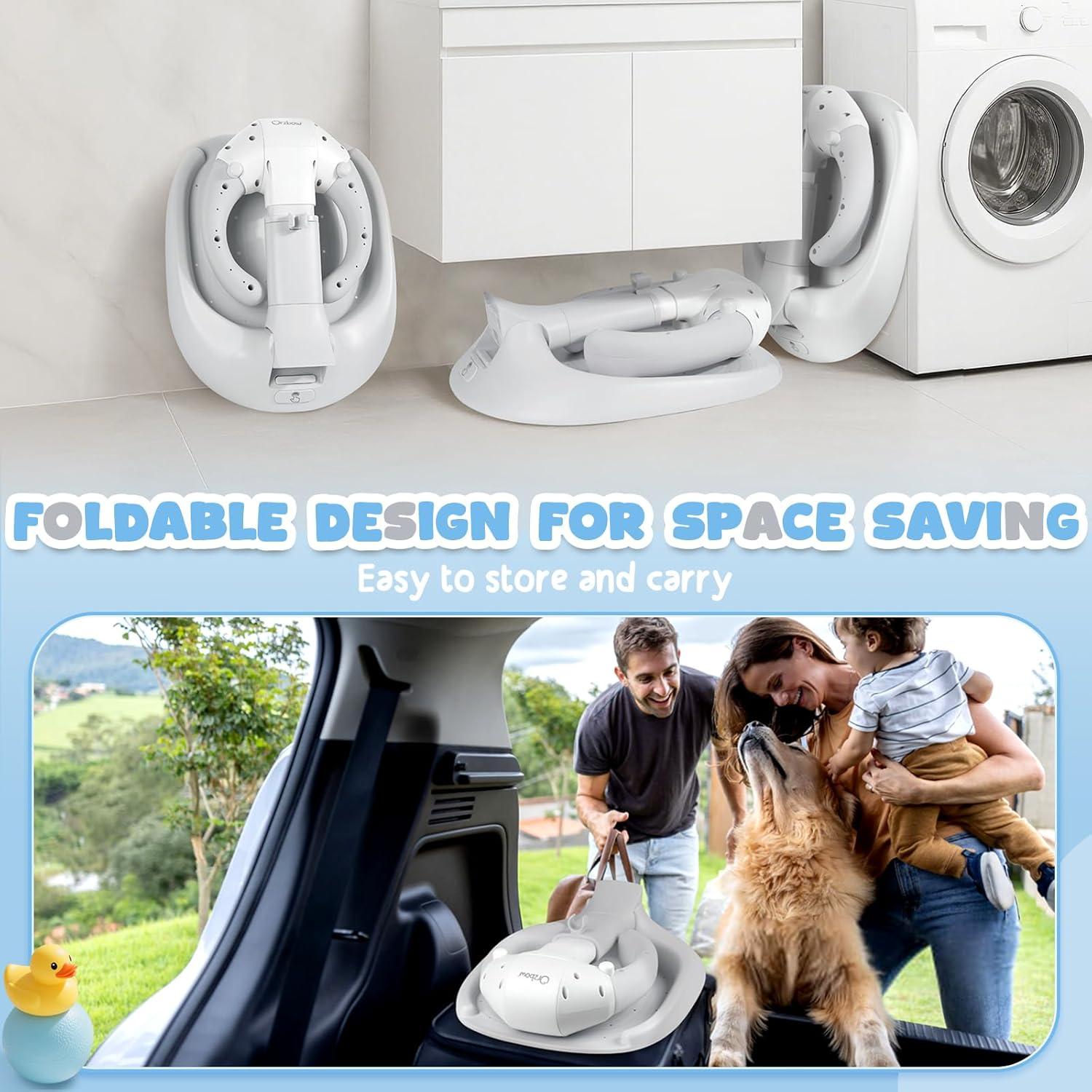 Soporte de Ducha Plegable para Bebé Orzbow - Ajustable 47-57 cm