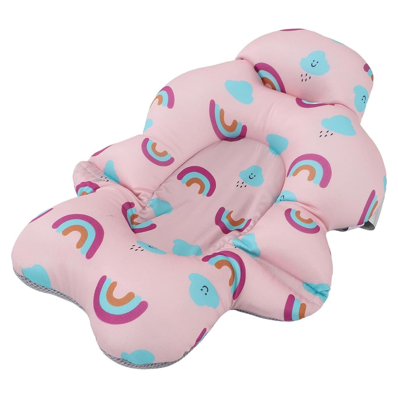 Asiento de Baño Plegable para Bebés Arcoíris - Cojín Seguro y Cómodo