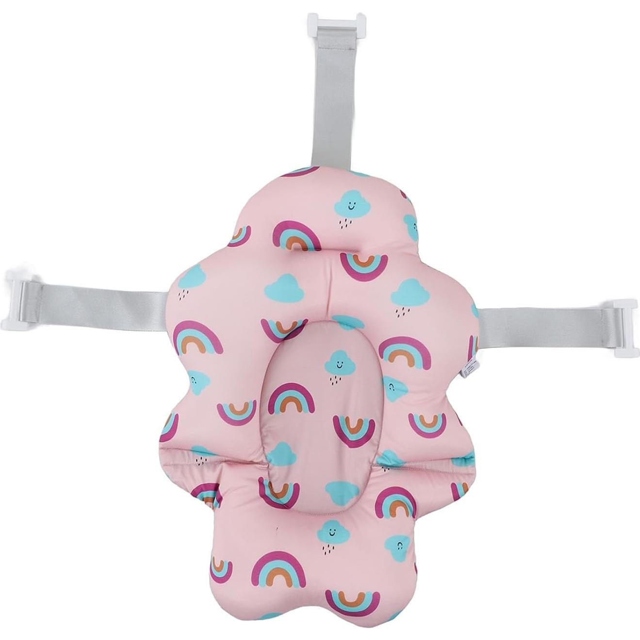 Asiento de Baño Plegable para Bebés Arcoíris - Cojín Seguro y Cómodo