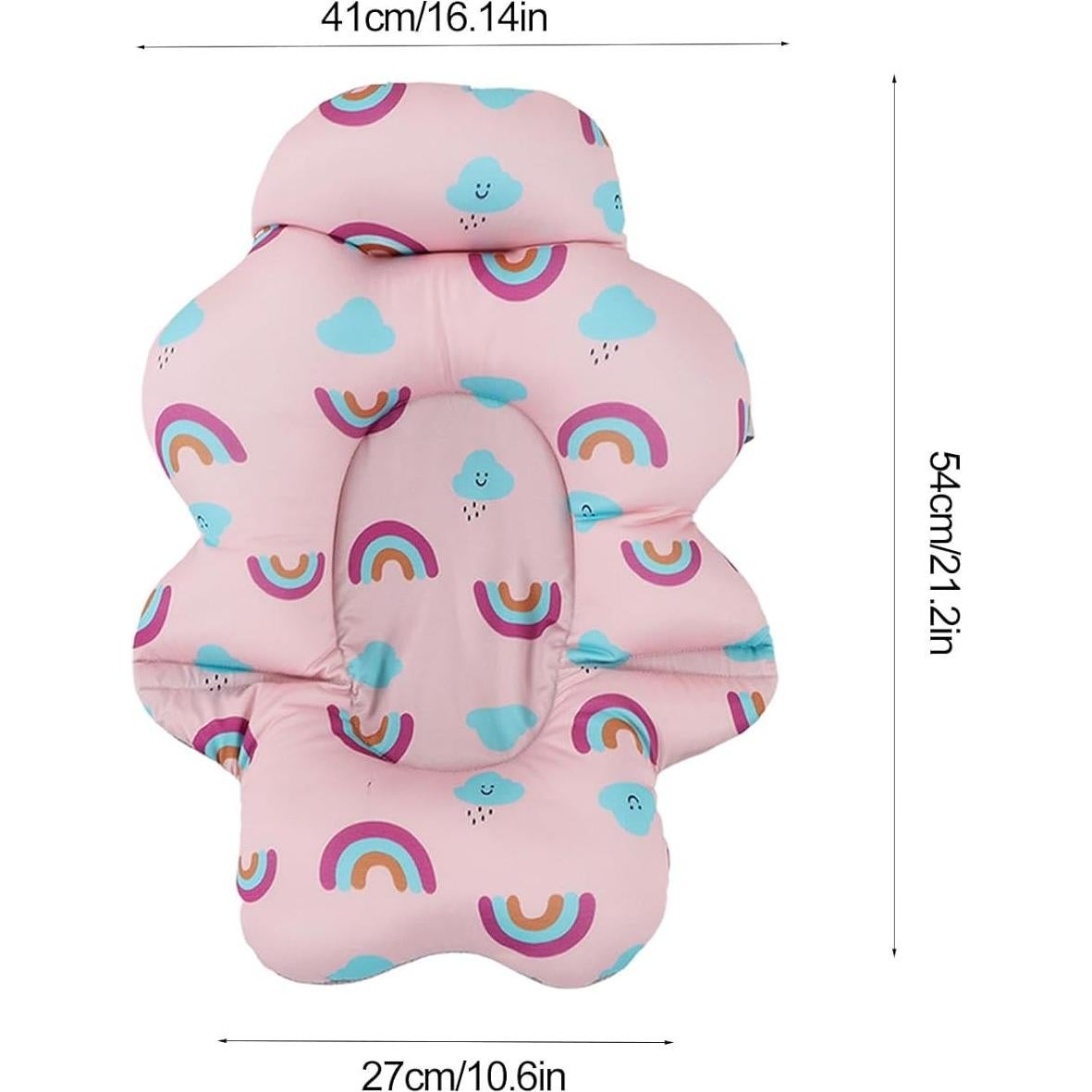 Asiento de Baño Plegable para Bebés Arcoíris - Cojín Seguro y Cómodo
