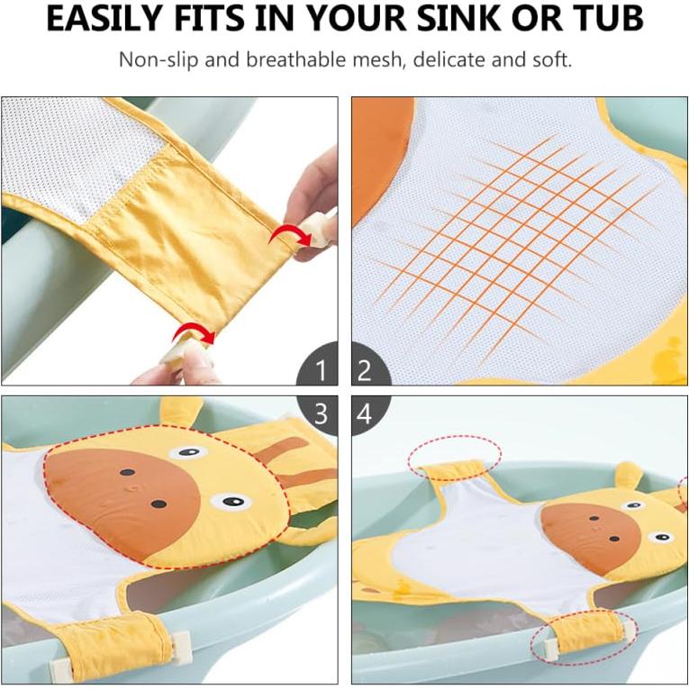Soporte de Baño Ajustable Malla Antideslizante Bebé