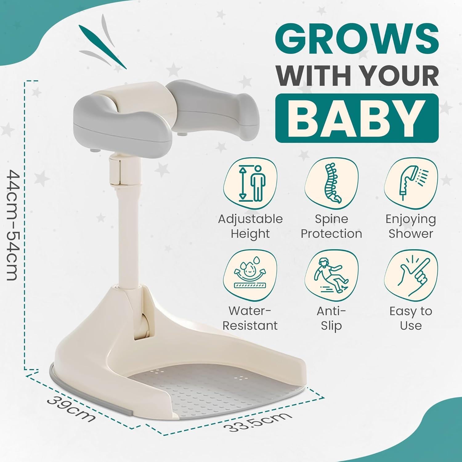 Bañera para Bebés MY PETE con Soporte Ajustable Antideslizante