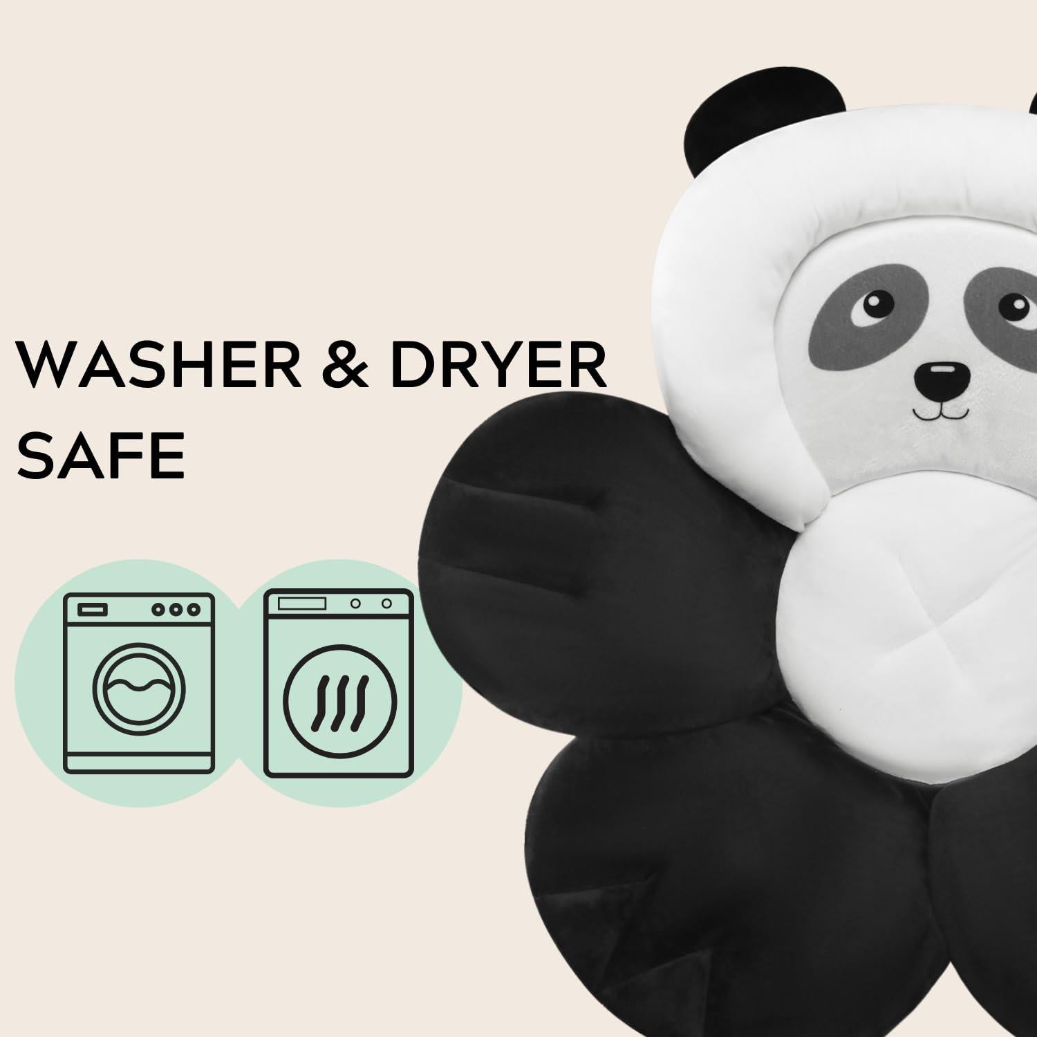 Almohadilla de Baño para Bebés PandaEar - Asiento Suave Negro