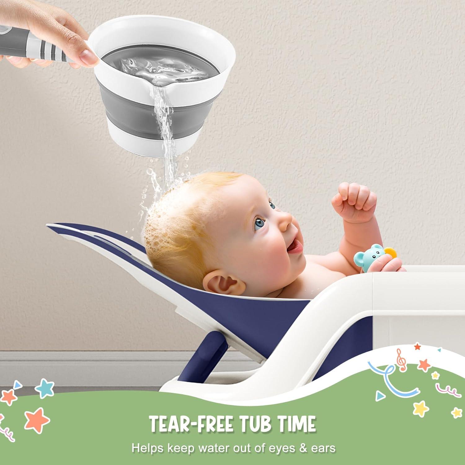 Bañera Reclinable para Bebés LAUJIA Azul 0-3 Años