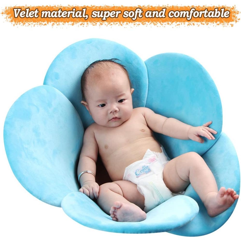 Almohadilla de Baño para Bebés KAKIBLIN Flor Azul 76x76 cm