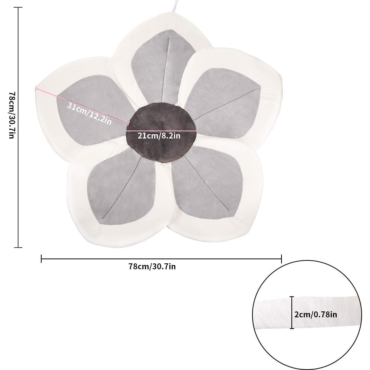 Almohadilla de Baño para Bebé SUNDEE - Flor Gris - 0.46 kg