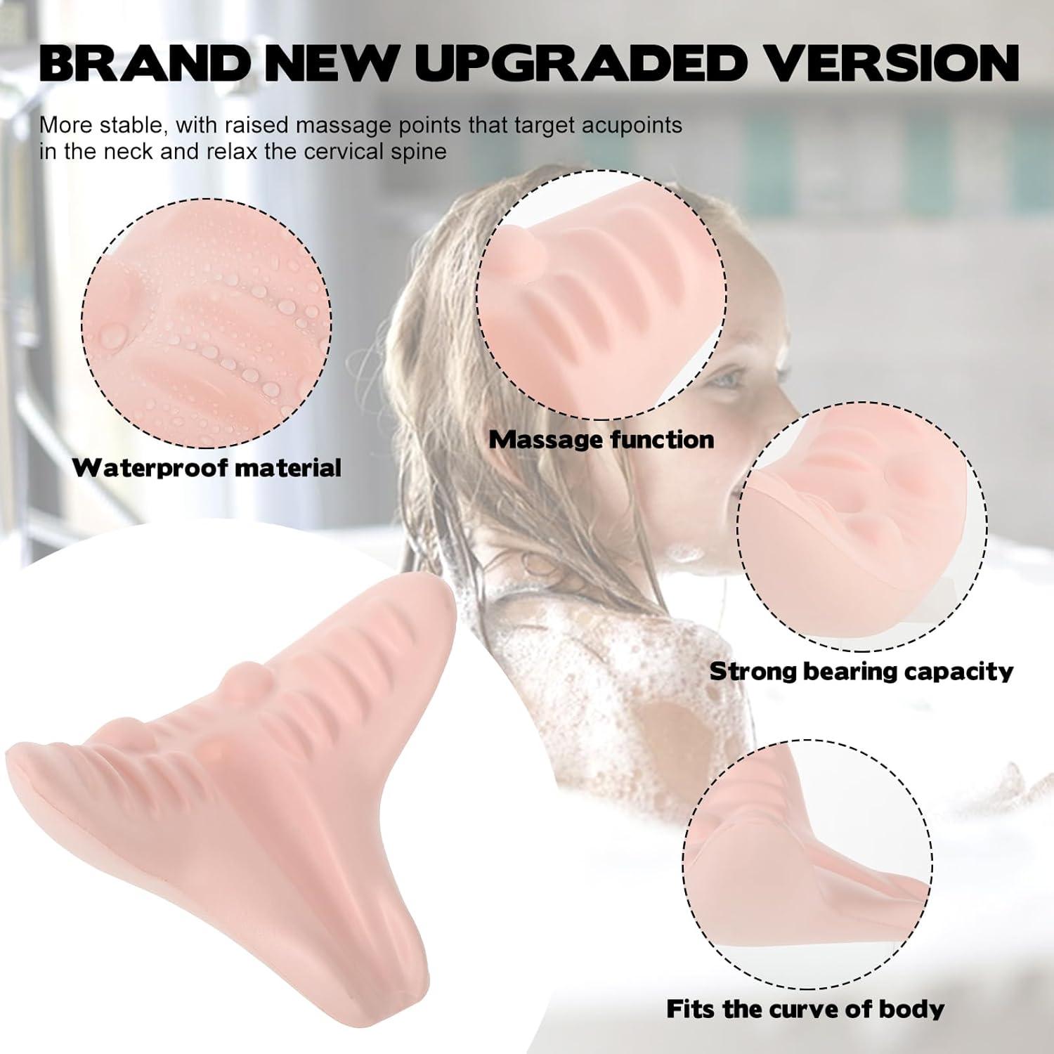 Estación de Lavado de Cabello Portátil para Niños - Almohada de Cuello Rosa