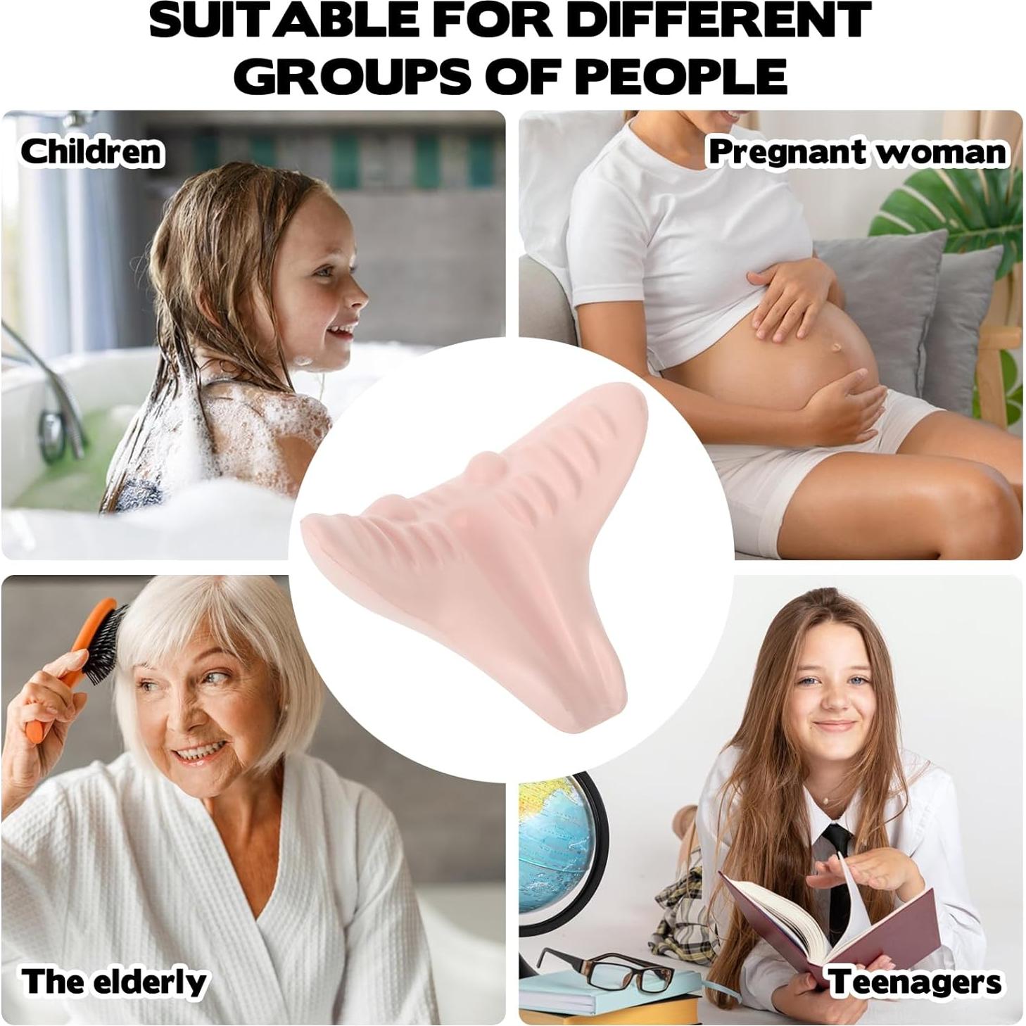 Estación de Lavado de Cabello Portátil para Niños - Almohada de Cuello Rosa