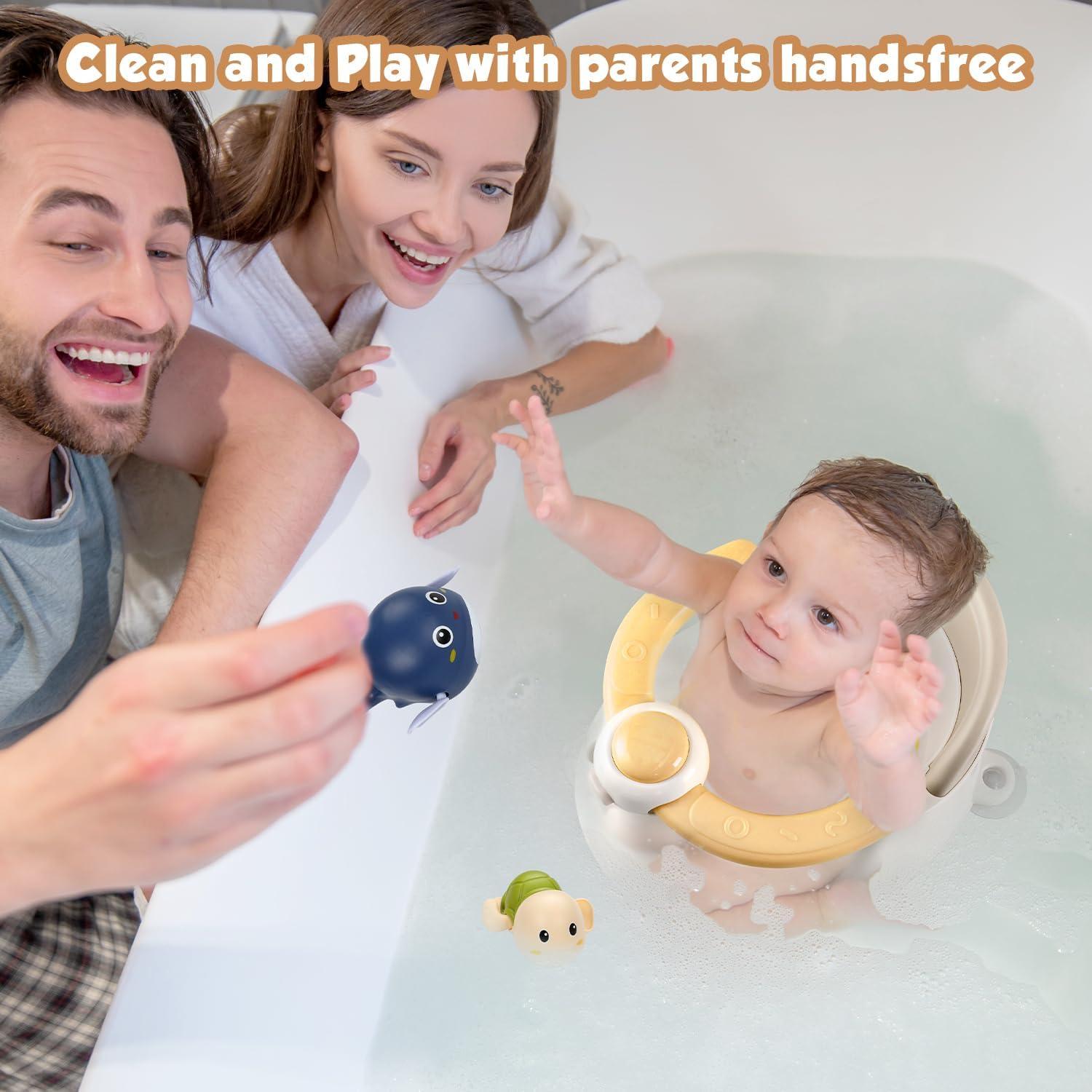 Asiento de Baño para Bebés Amarillo Antideslizante 1.2kg