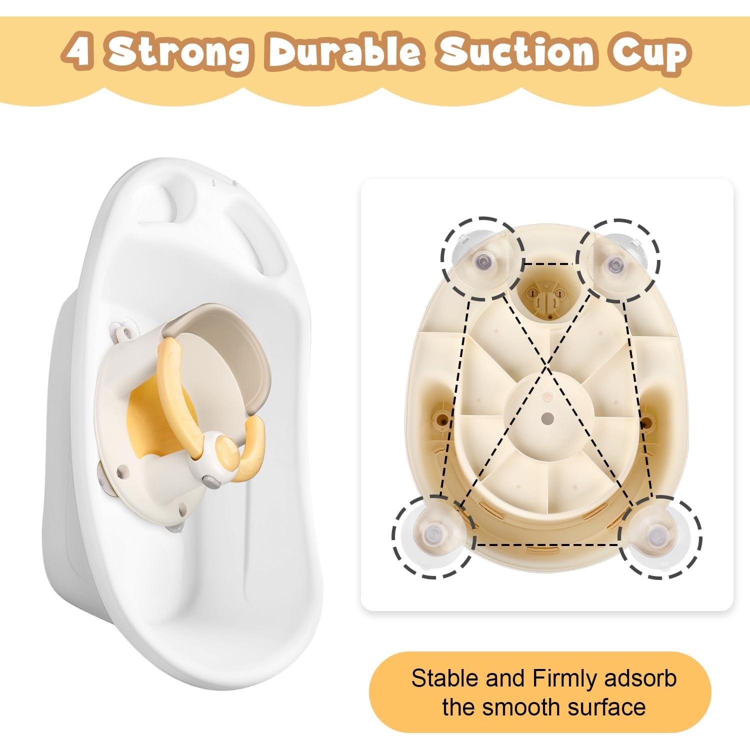 Asiento de Baño para Bebés Amarillo Antideslizante 1.2kg