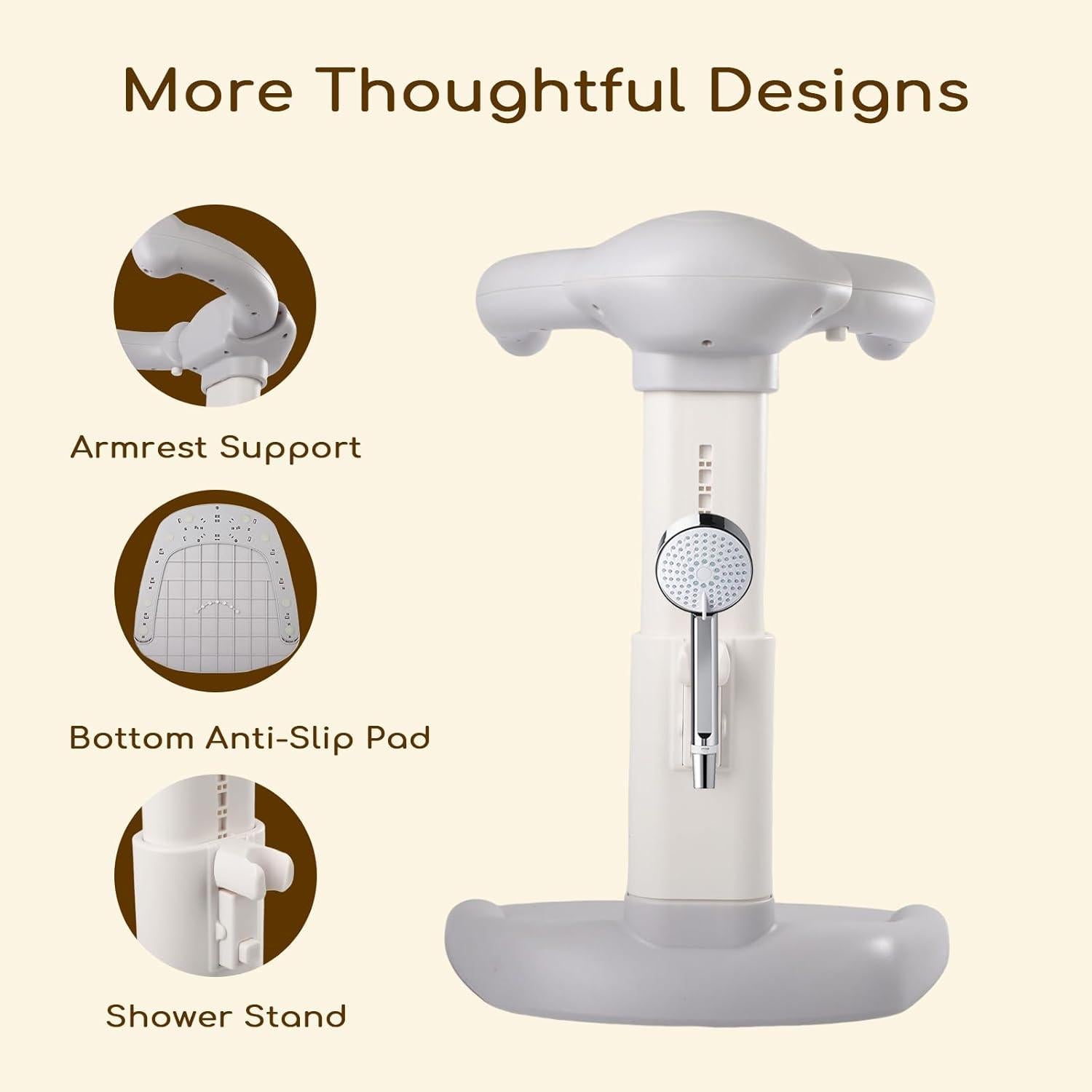 Soporte de Ducha para Bebés Dollate Ajustable 8-36 Meses