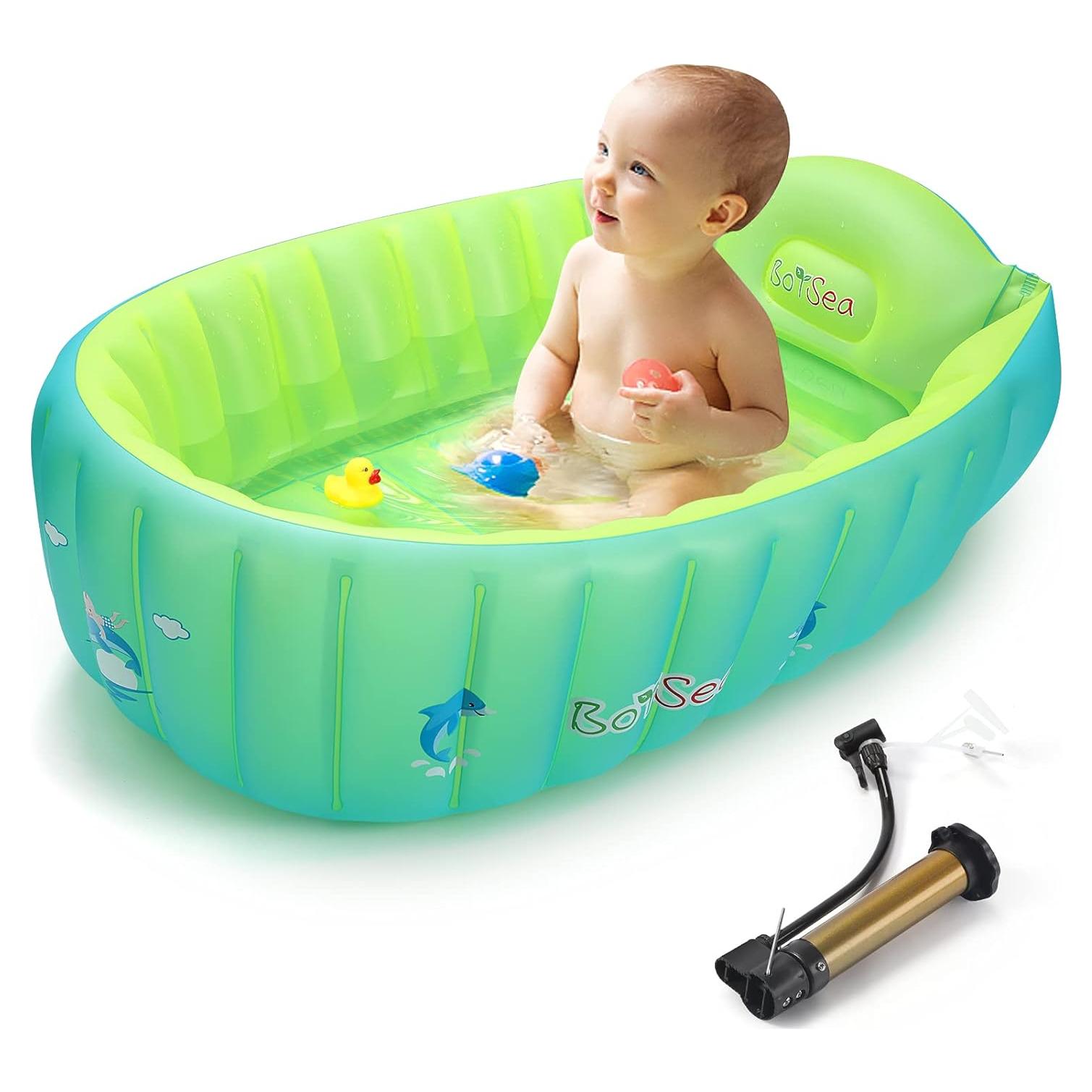 Bañera Inflable para Bebés Boysea con Cuerno Antideslizante