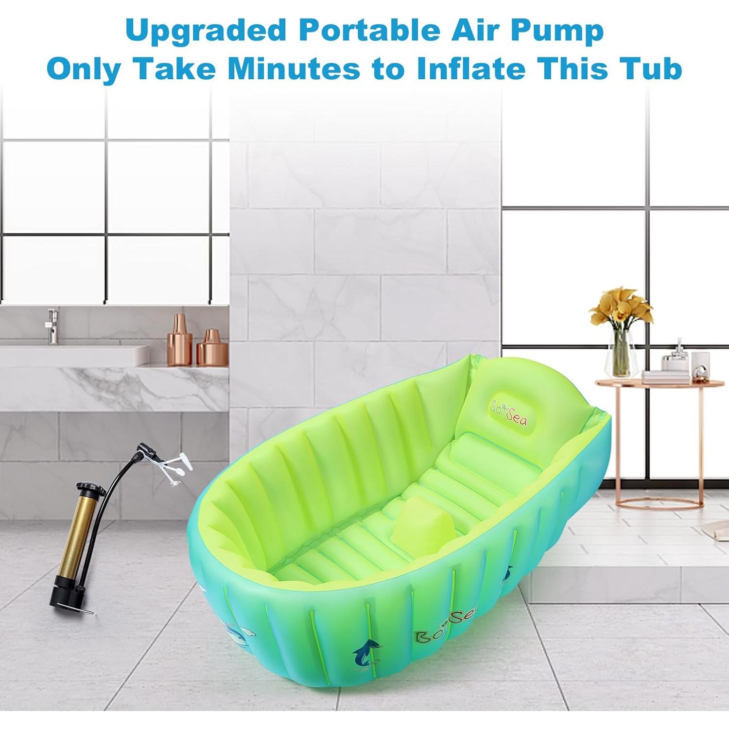 Bañera Inflable para Bebés Boysea con Cuerno Antideslizante